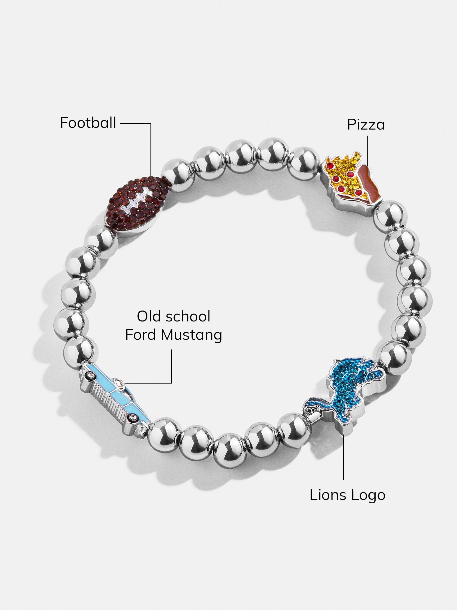 Detroit Lions NFL Charm Bracelet - Detroit Lions