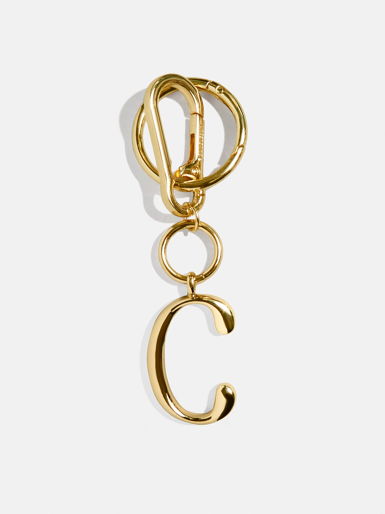 Initial Enamel Bag Charm - Gold