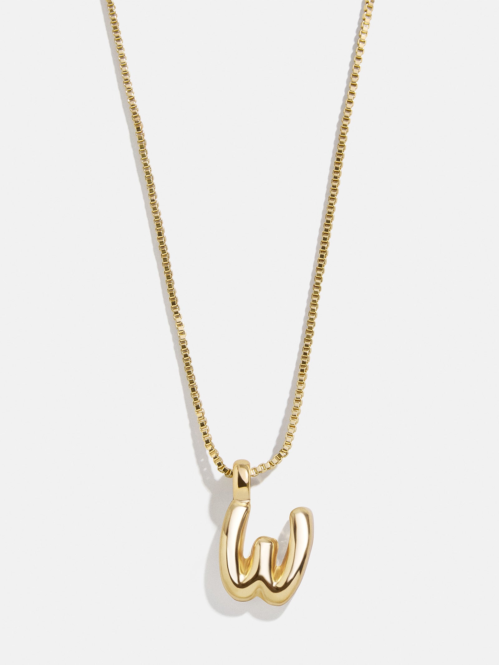 Gwen Mini Bubble Initial Necklace - Gold