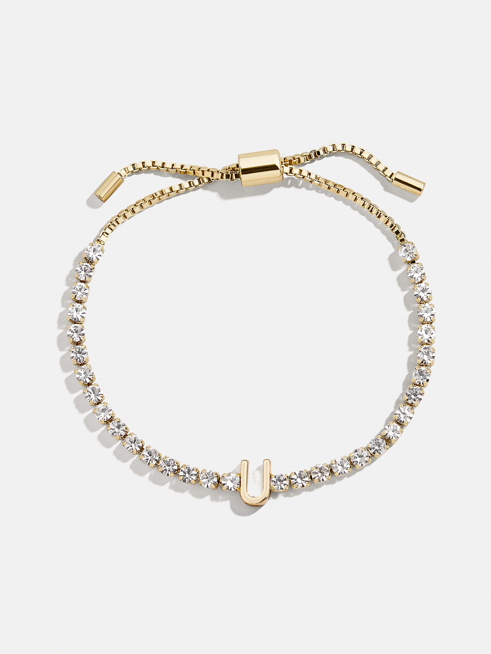 Lyanna Initial Tennis Bracelet - Gold/Pavé