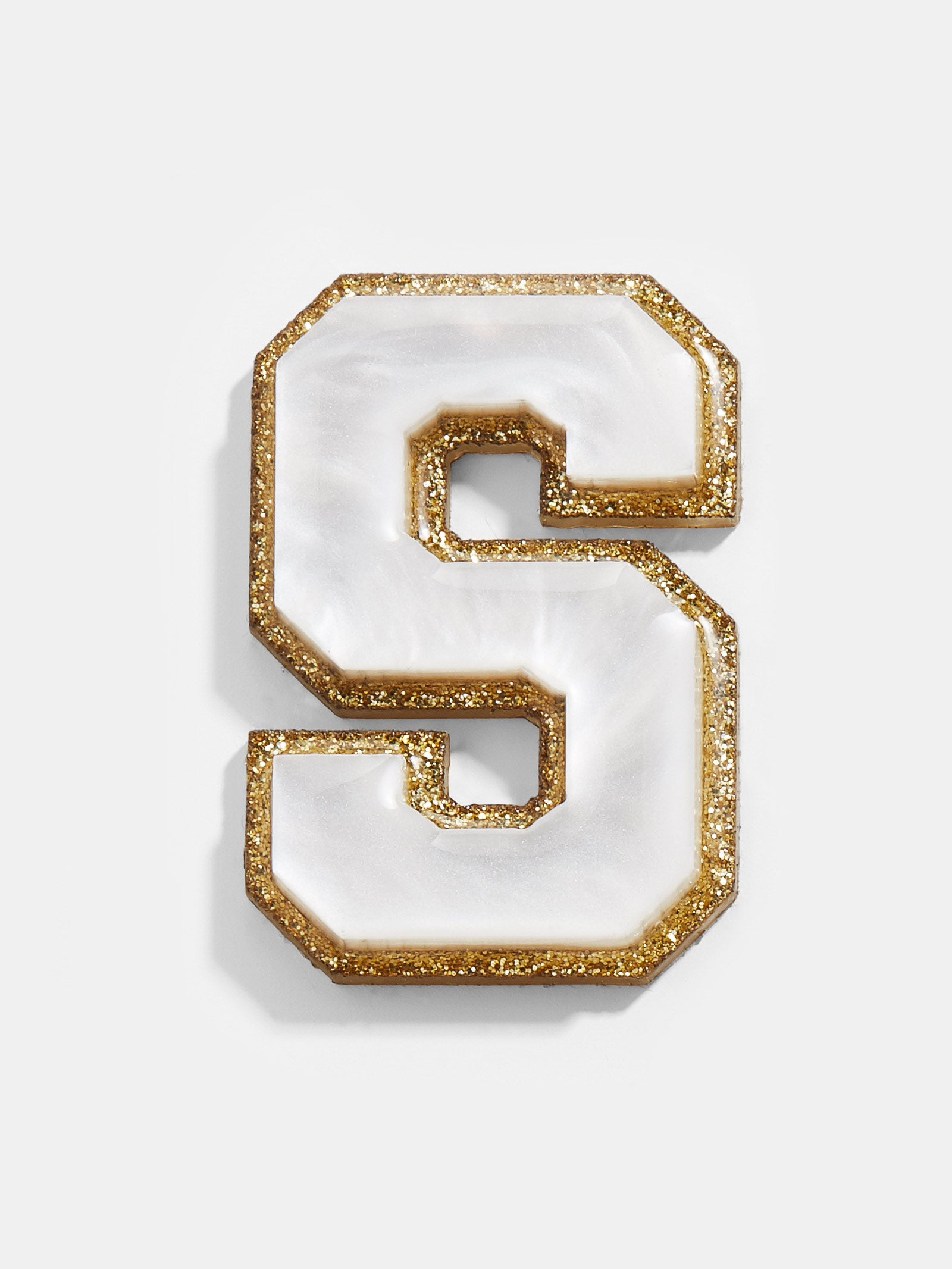 Varsity Initial Sticker - White/Gold