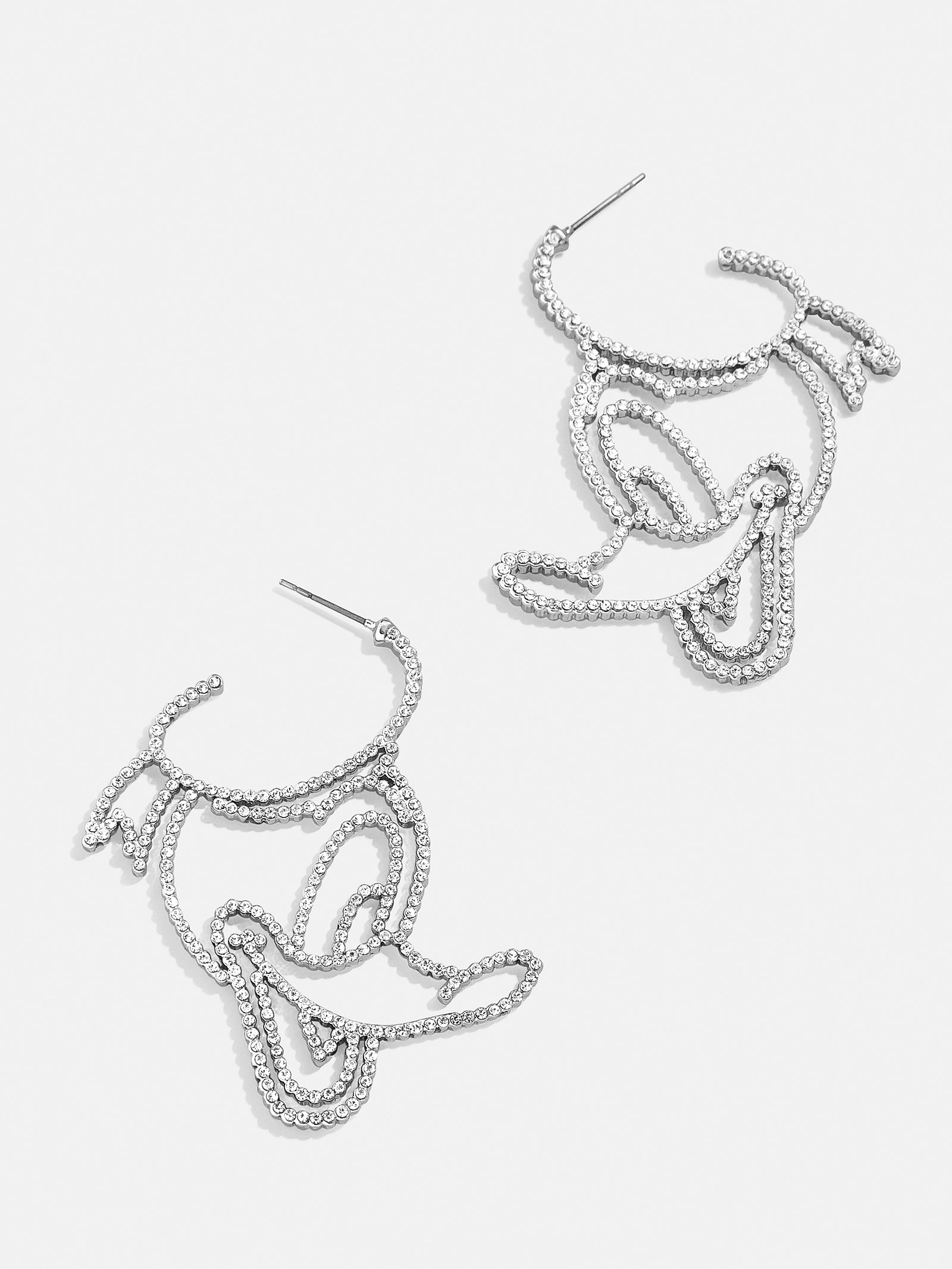 Disney Donald Duck Silver Outline Earrings - Donald Duck