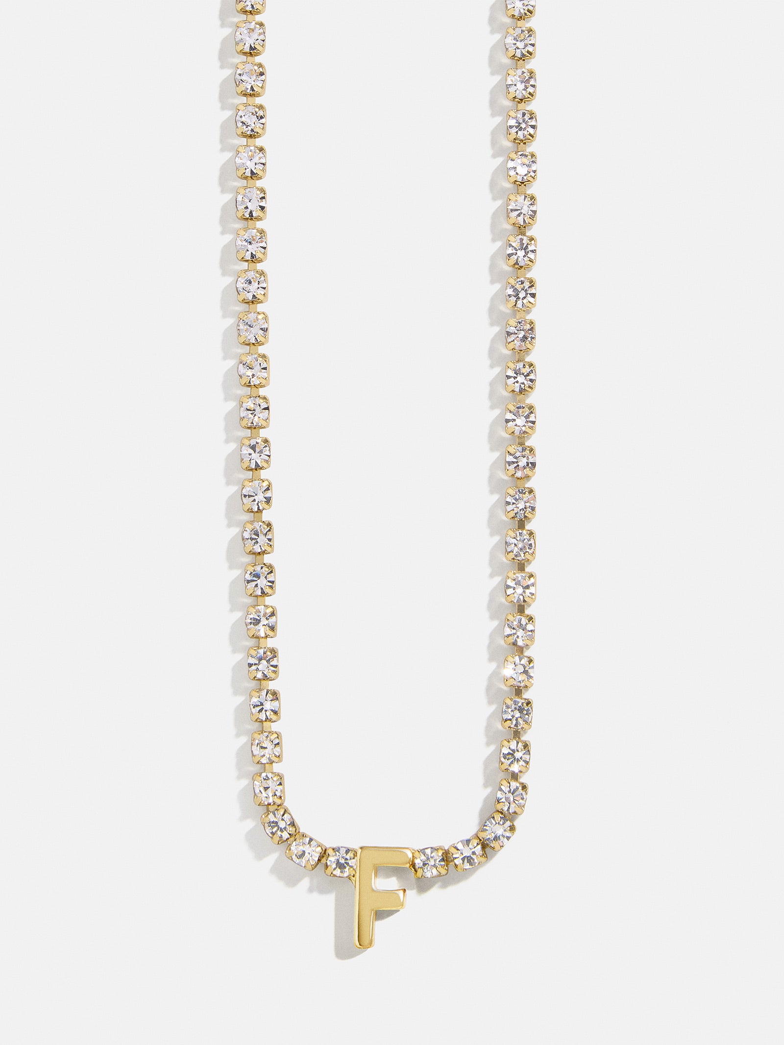 Ruth Initial Tennis Necklace - Gold/Pavé