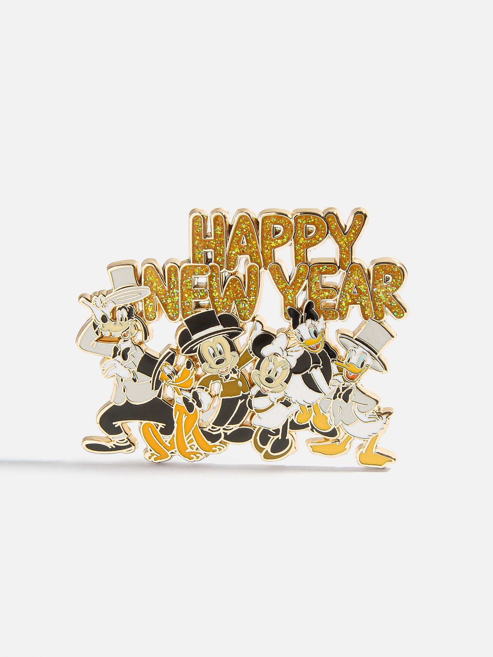 Disney Mickey & Friends Happy New Year Pin - Gold/Black