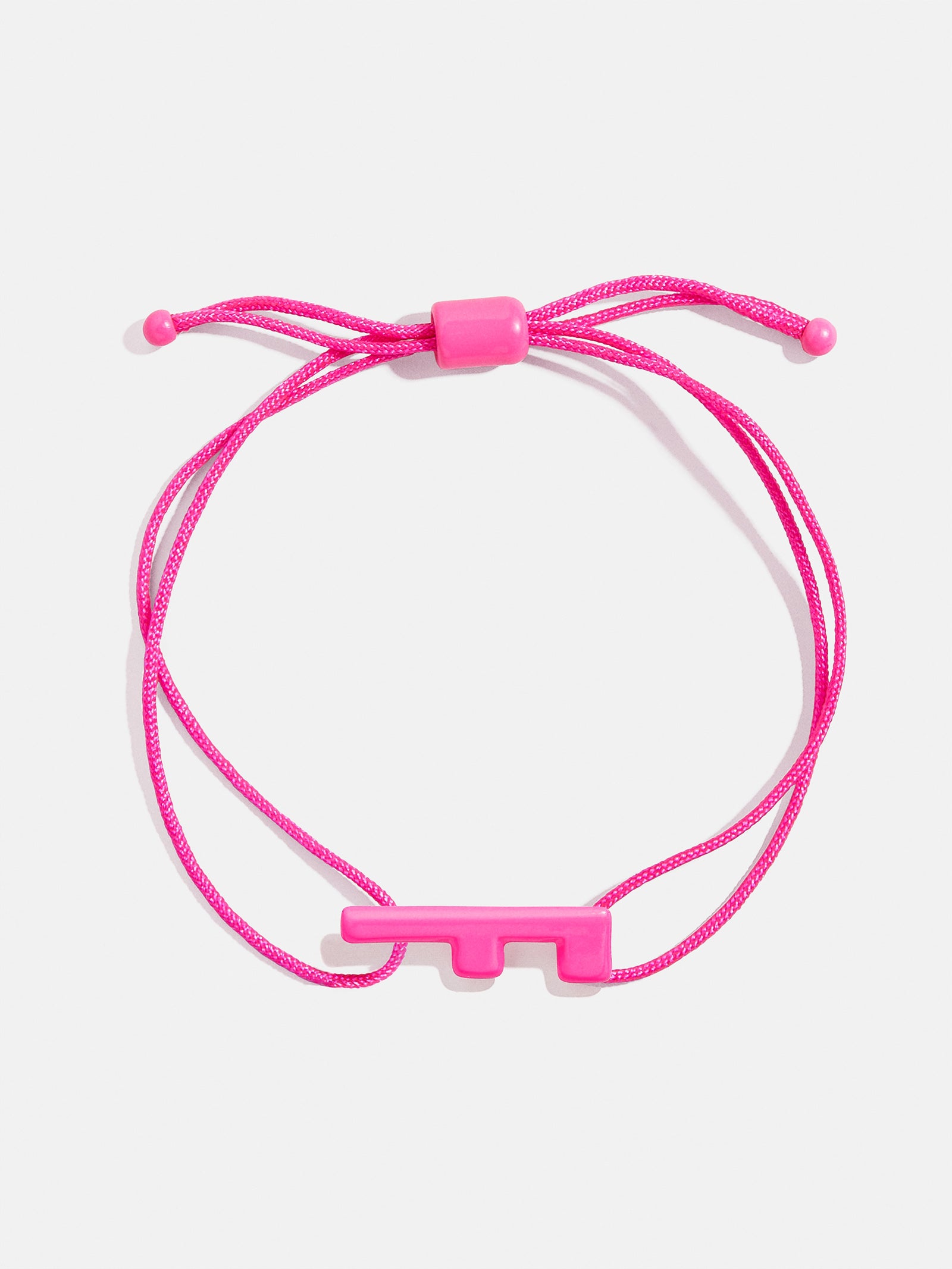 East West Initial Cord Bracelet - Hot Pink