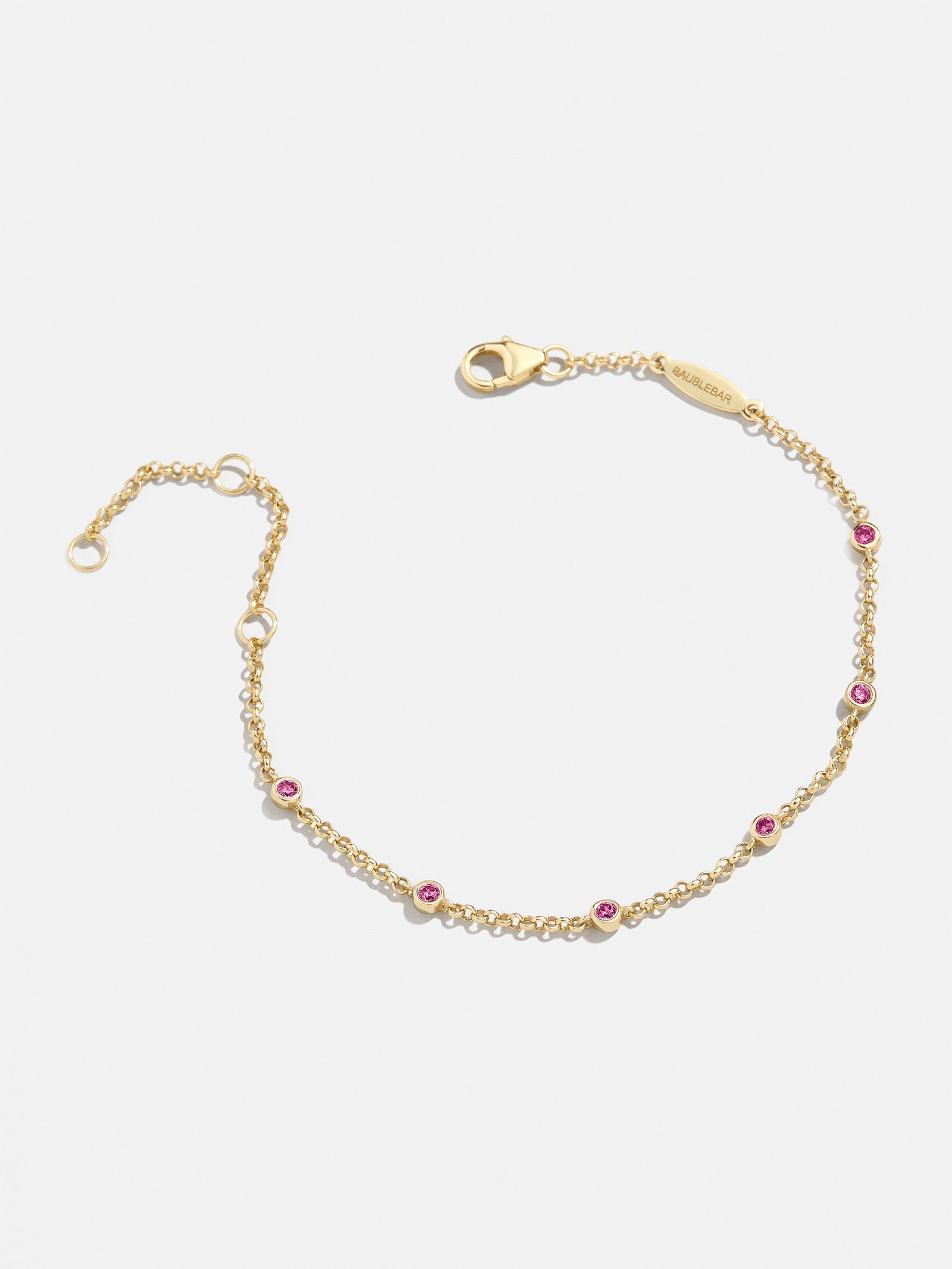 Yasmine 18K Birthstone Bracelet - Ruby