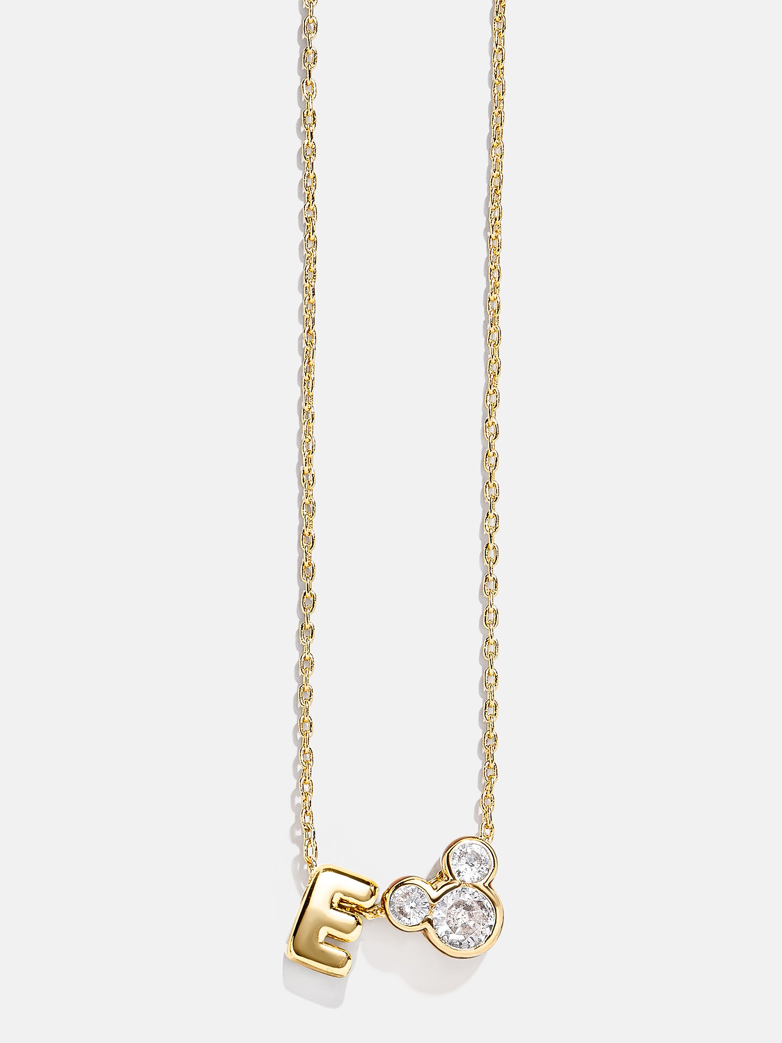 Disney Mickey Mouse Initial Necklace - Gold/Pavé