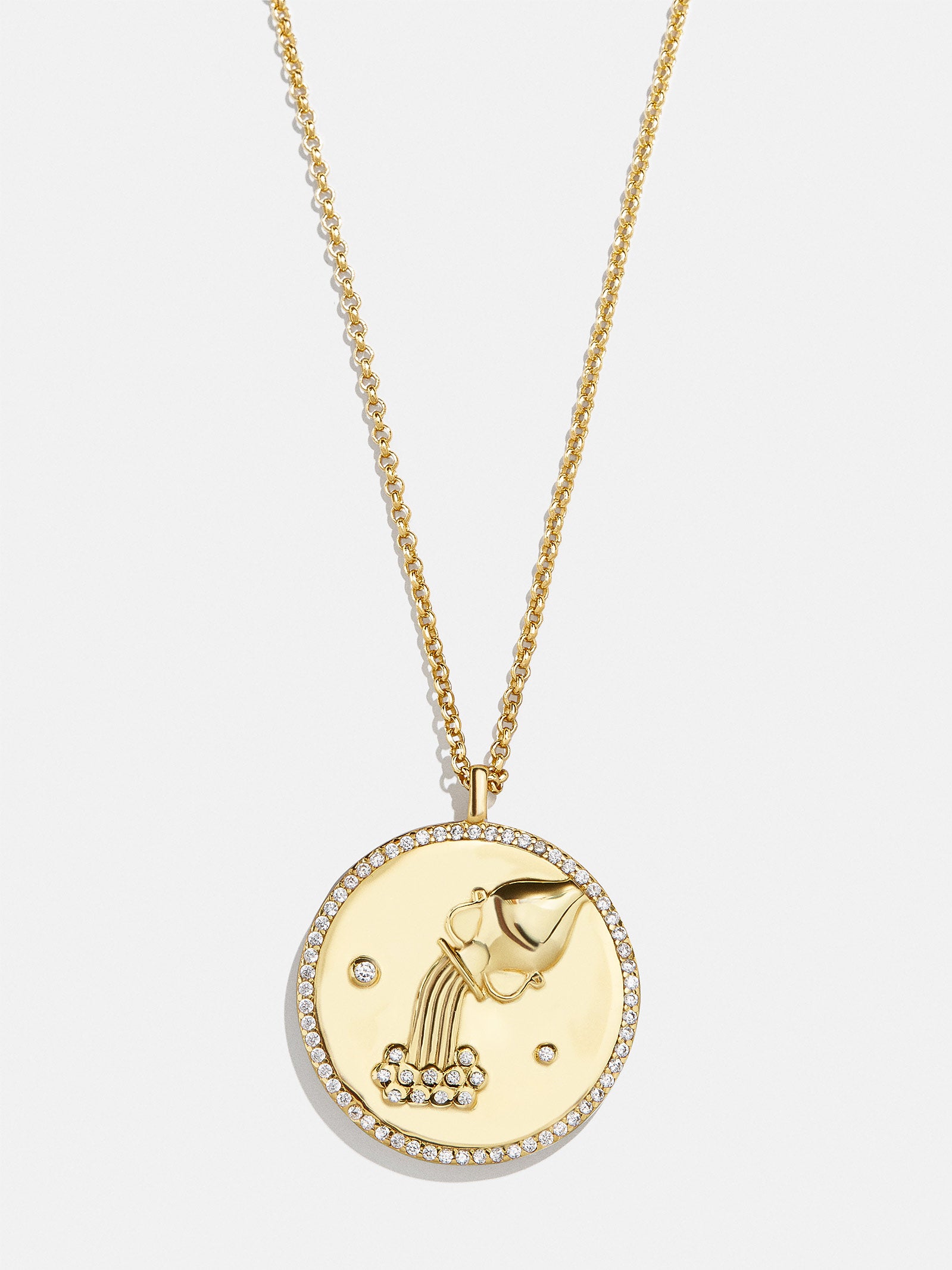 Zodiac 18K Gold Medallion Necklace