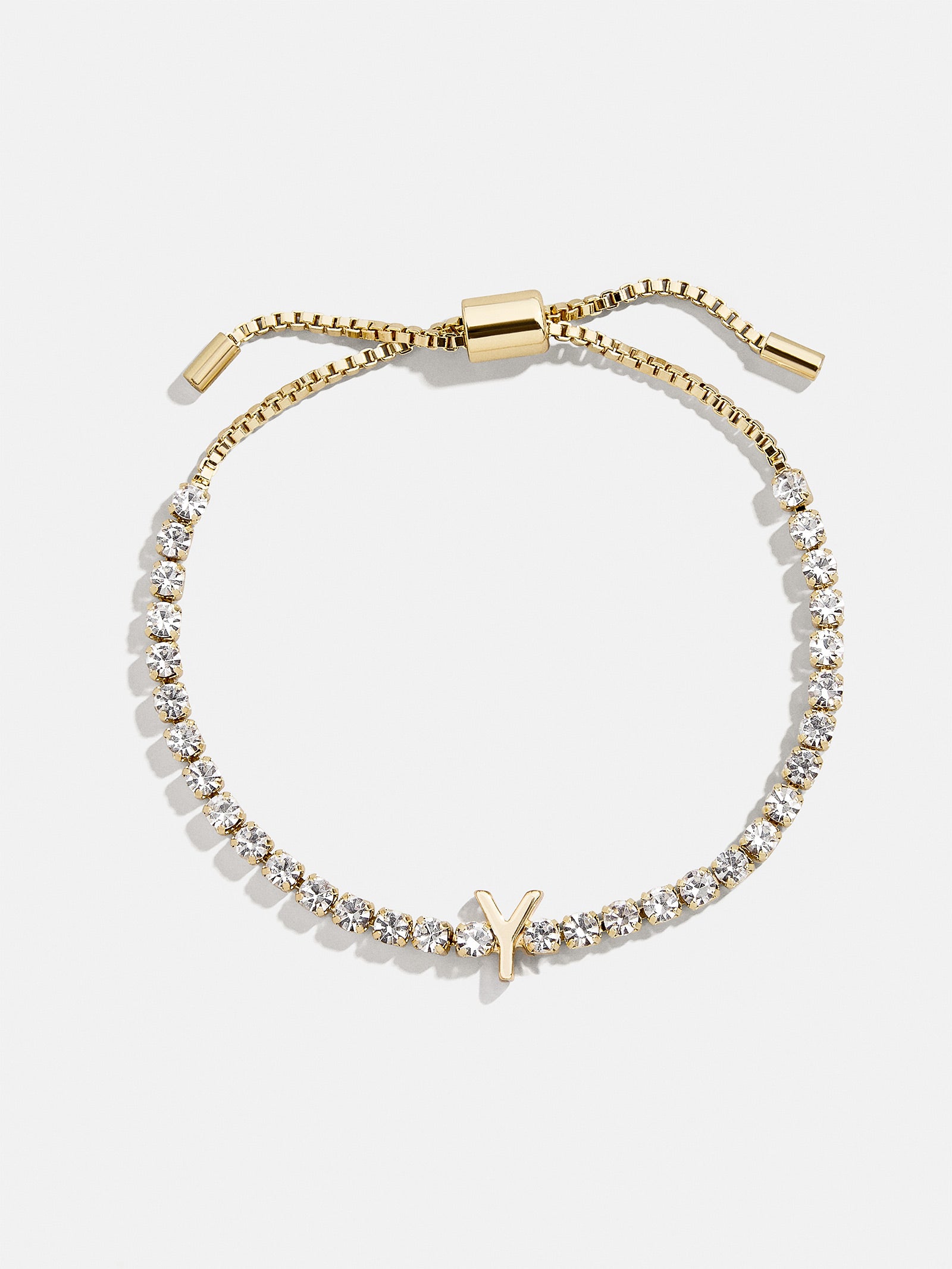 Lyanna Initial Tennis Bracelet - Gold/Pavé