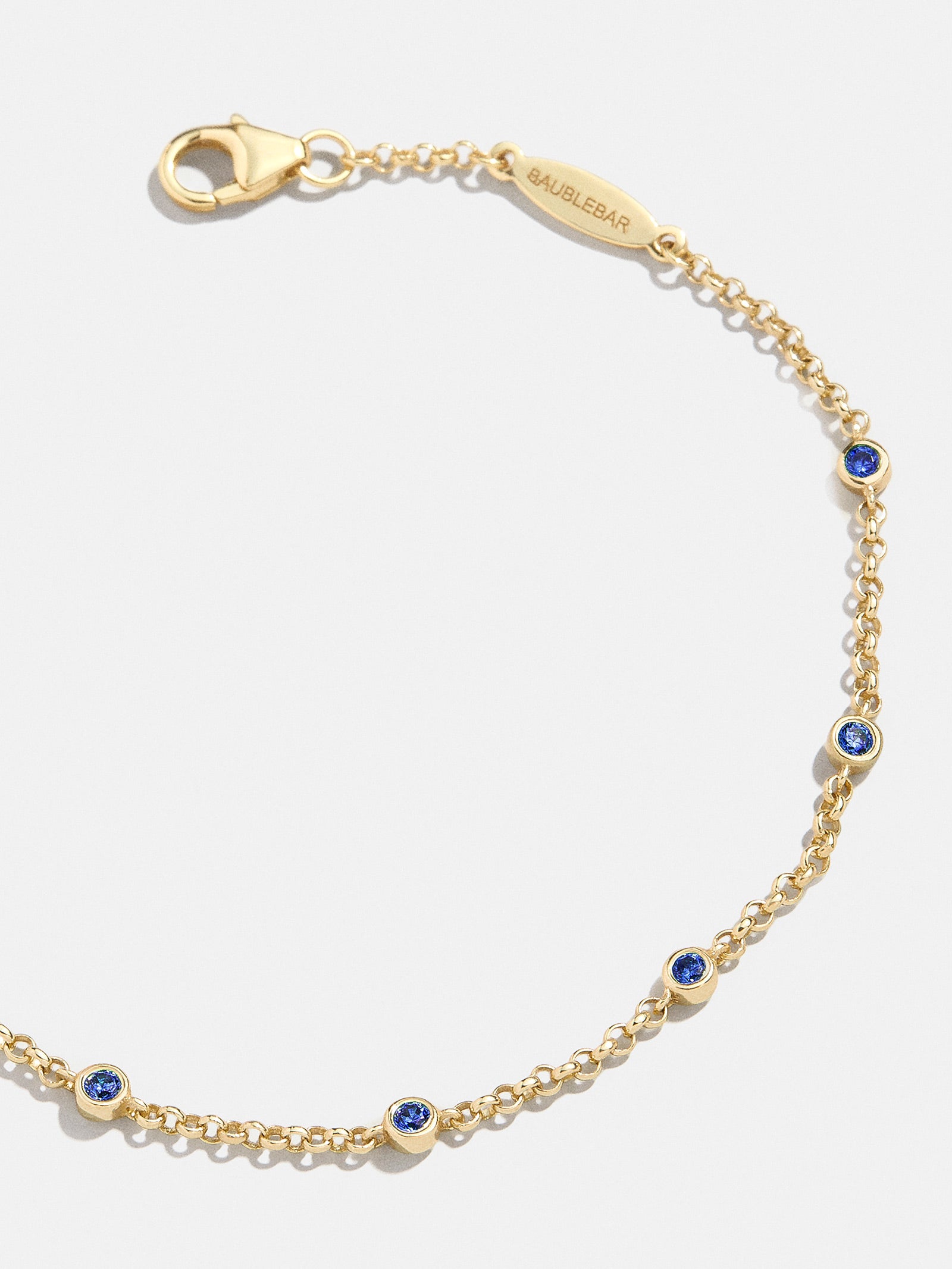 Yasmine 18K Birthstone Bracelet - Sapphire