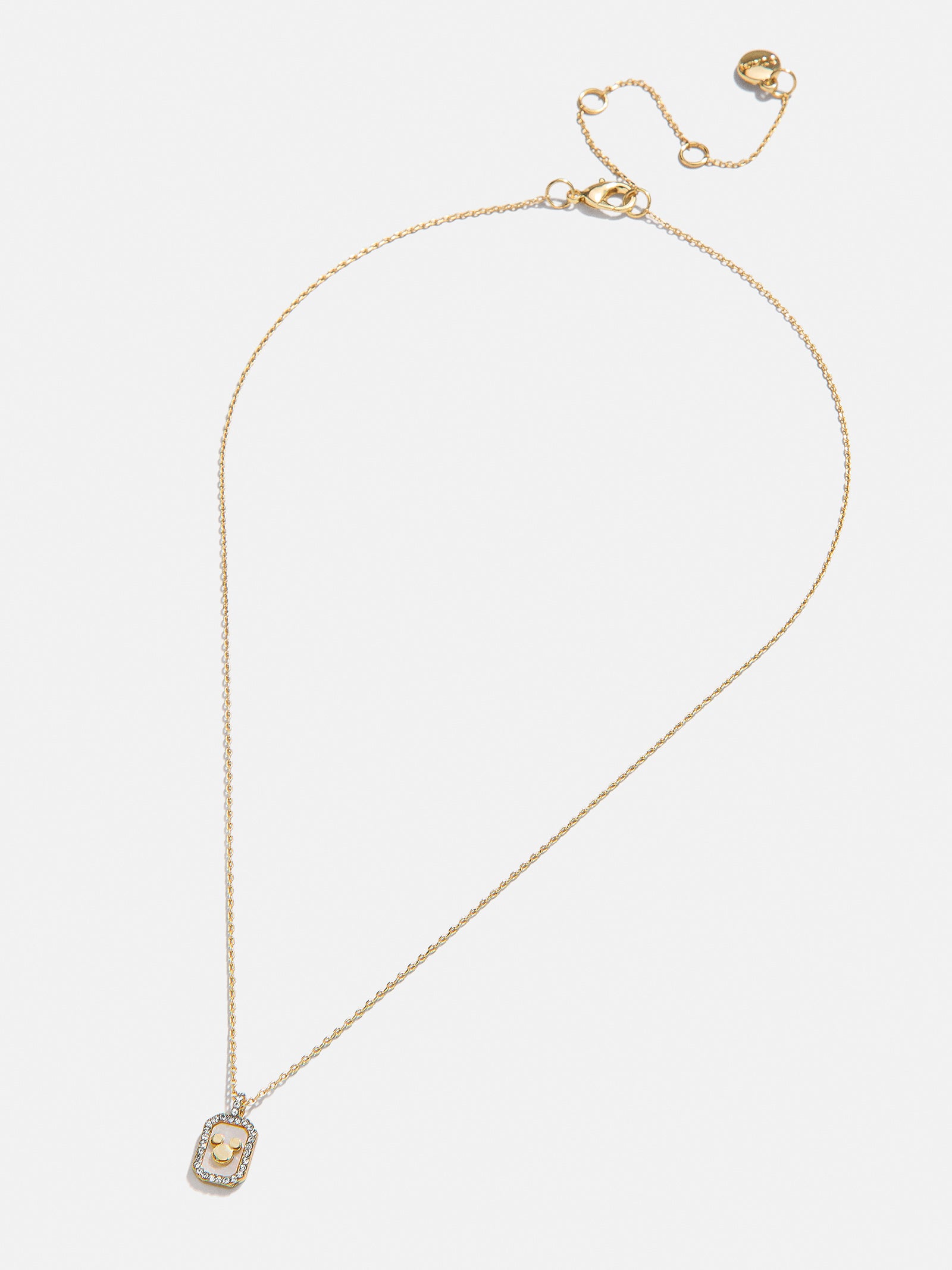 Mickey Mouse Disney Pavé Pendant Necklace - Gold/Pavé