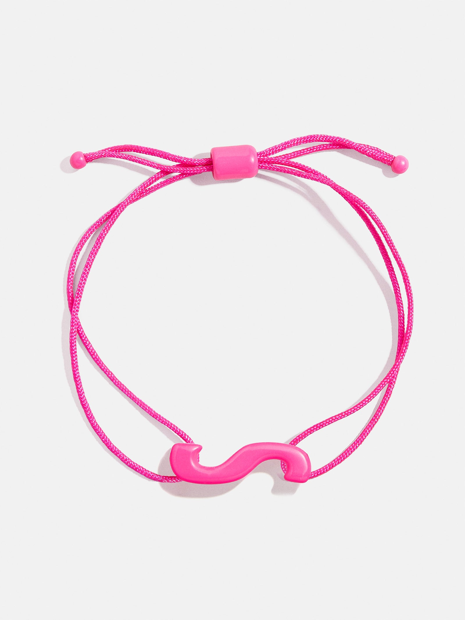 East West Initial Cord Bracelet - Hot Pink