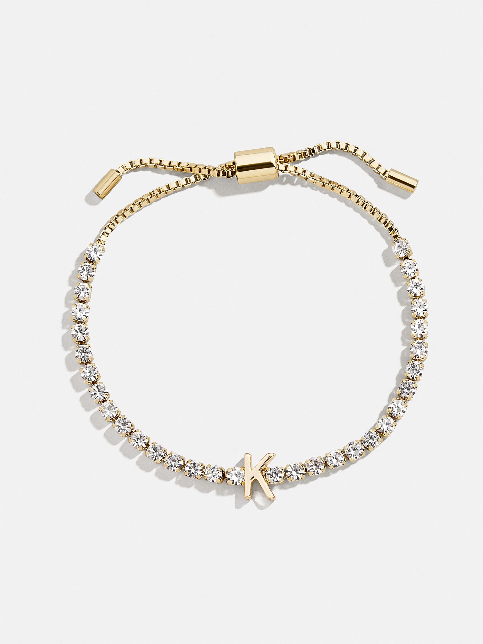 Lyanna Initial Tennis Bracelet - Gold/Pavé