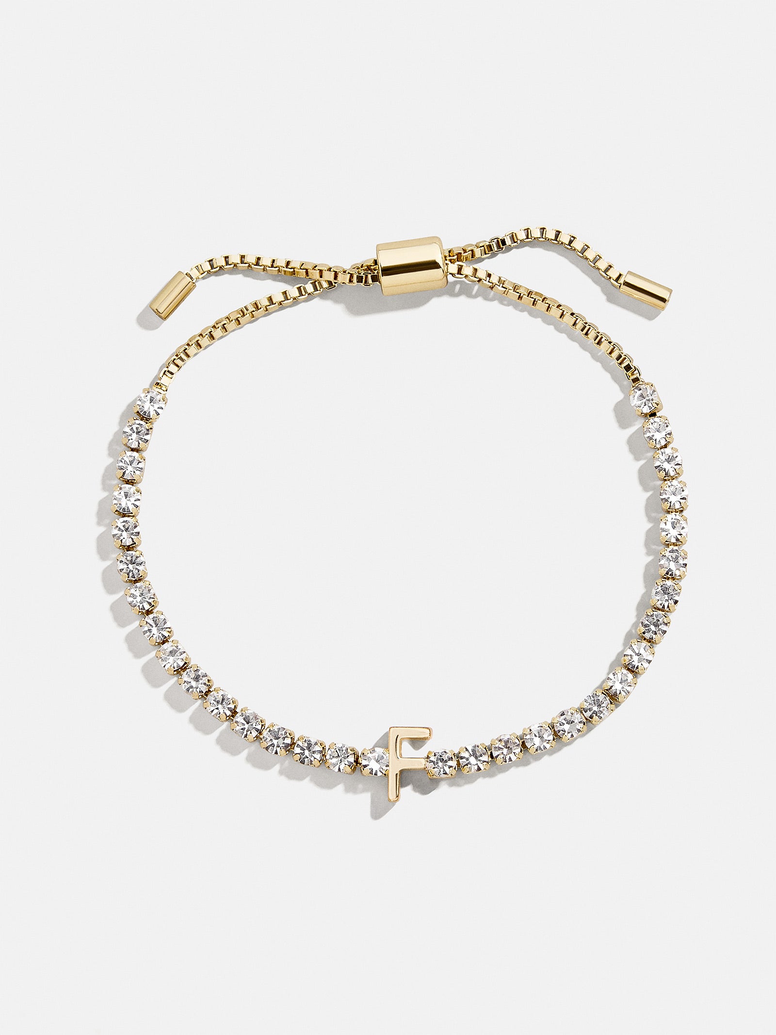 Lyanna Initial Tennis Bracelet - Gold/Pavé