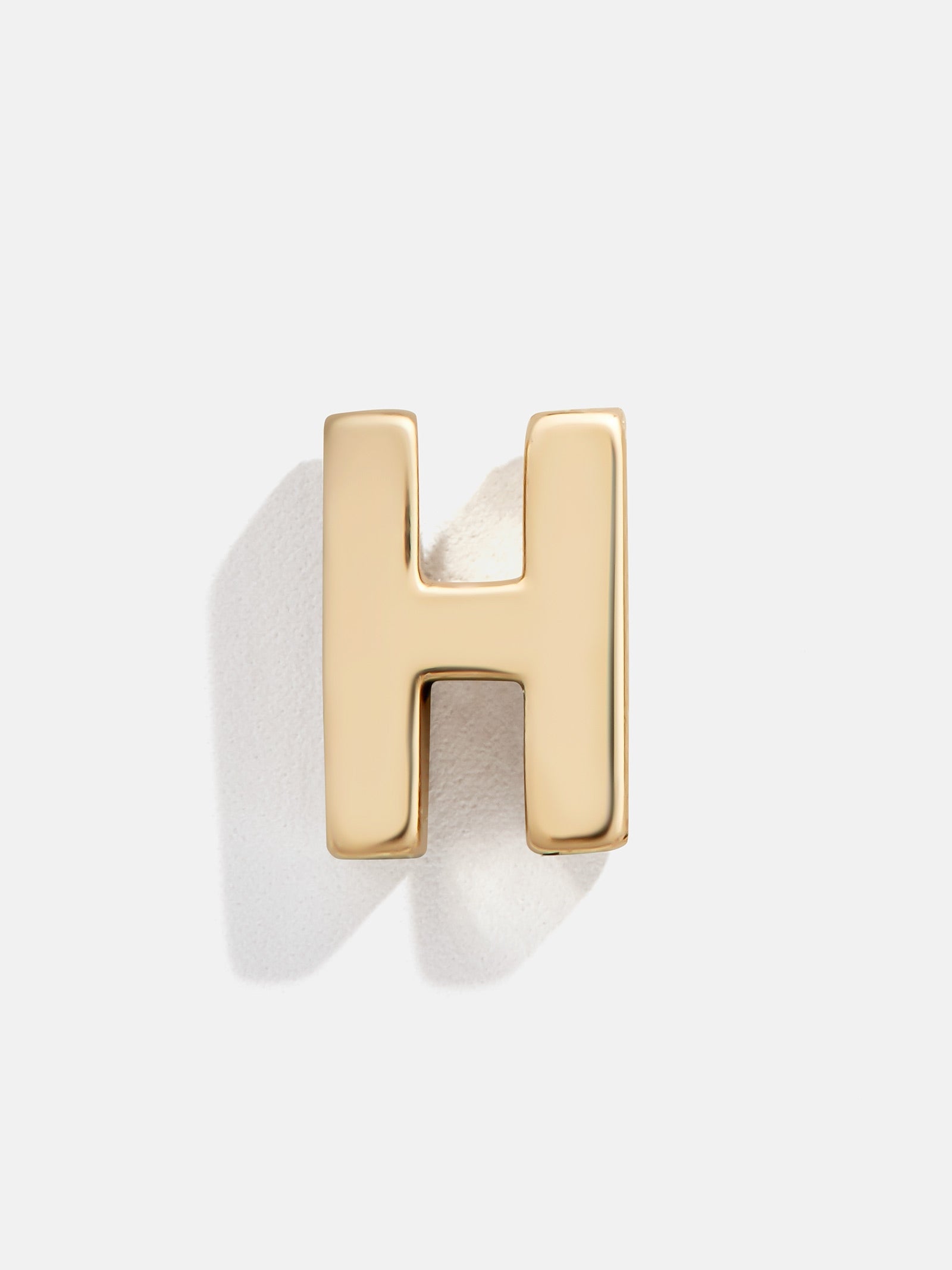 Single 14K Solid Gold Initial Earring - Gold