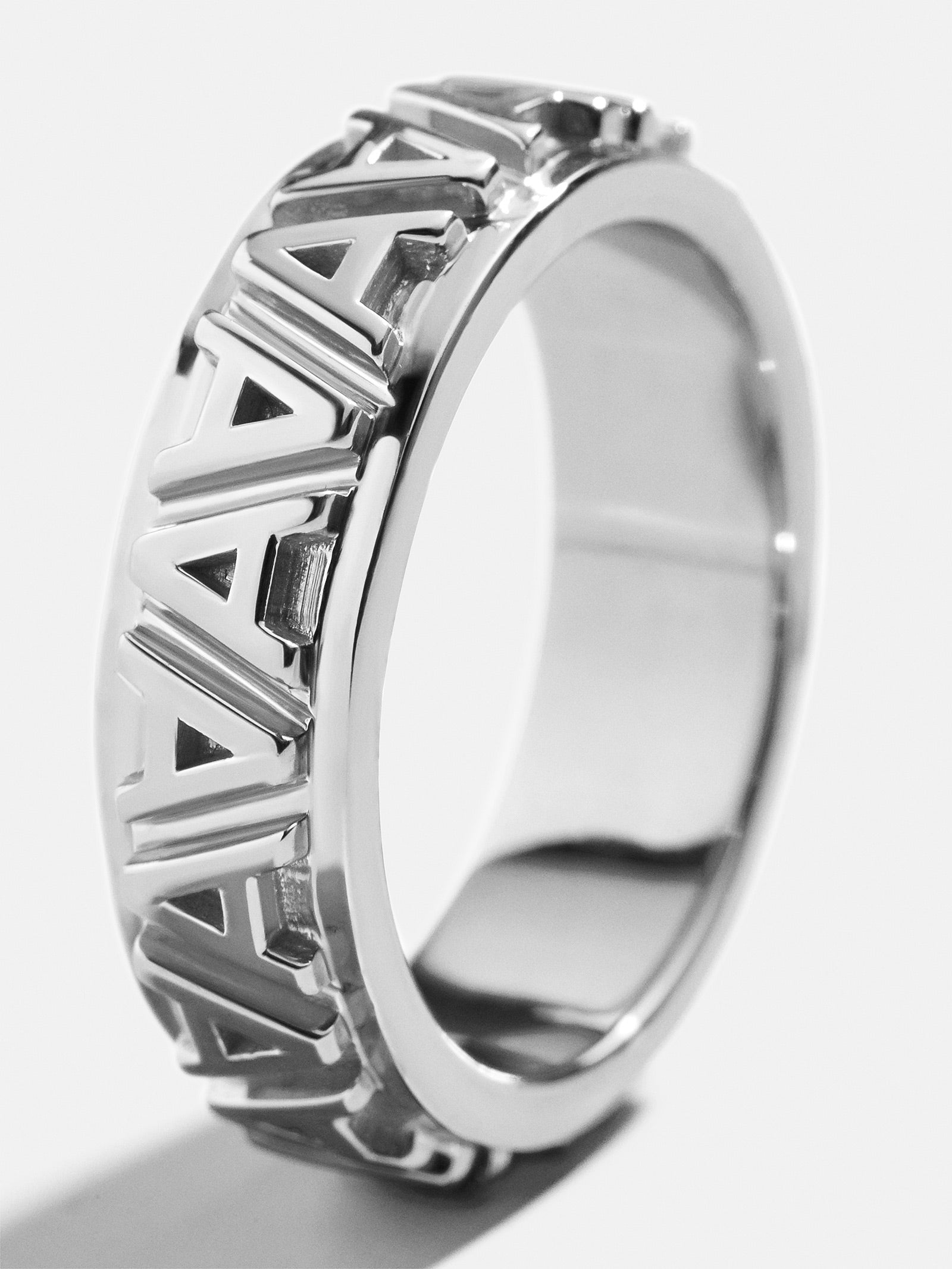 On Repeat Initial Ring - Silver