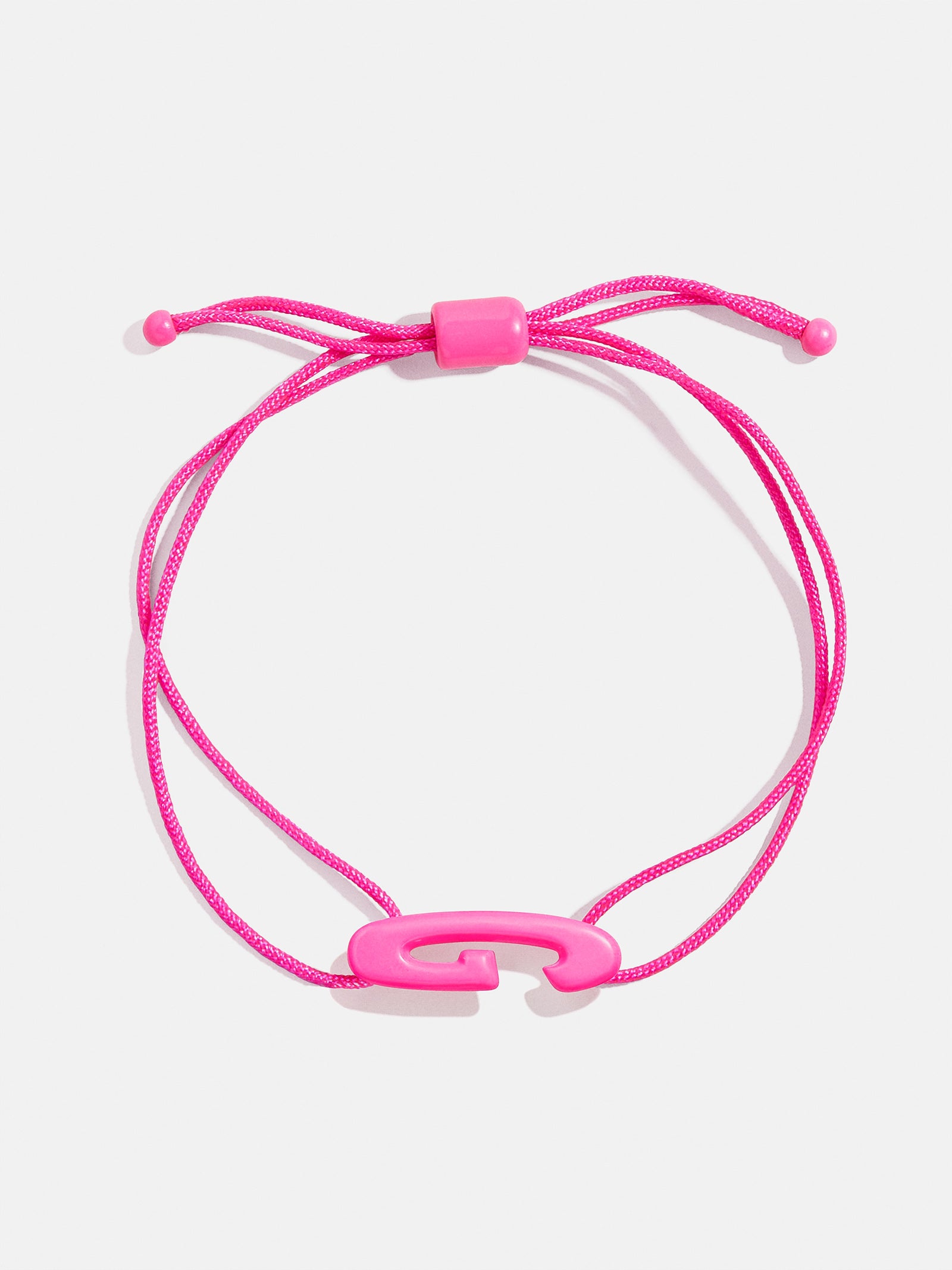 East West Initial Cord Bracelet - Hot Pink