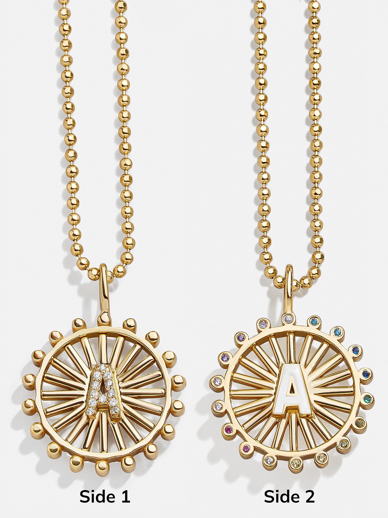 Sunburst 18K Gold Custom Reversible Necklace