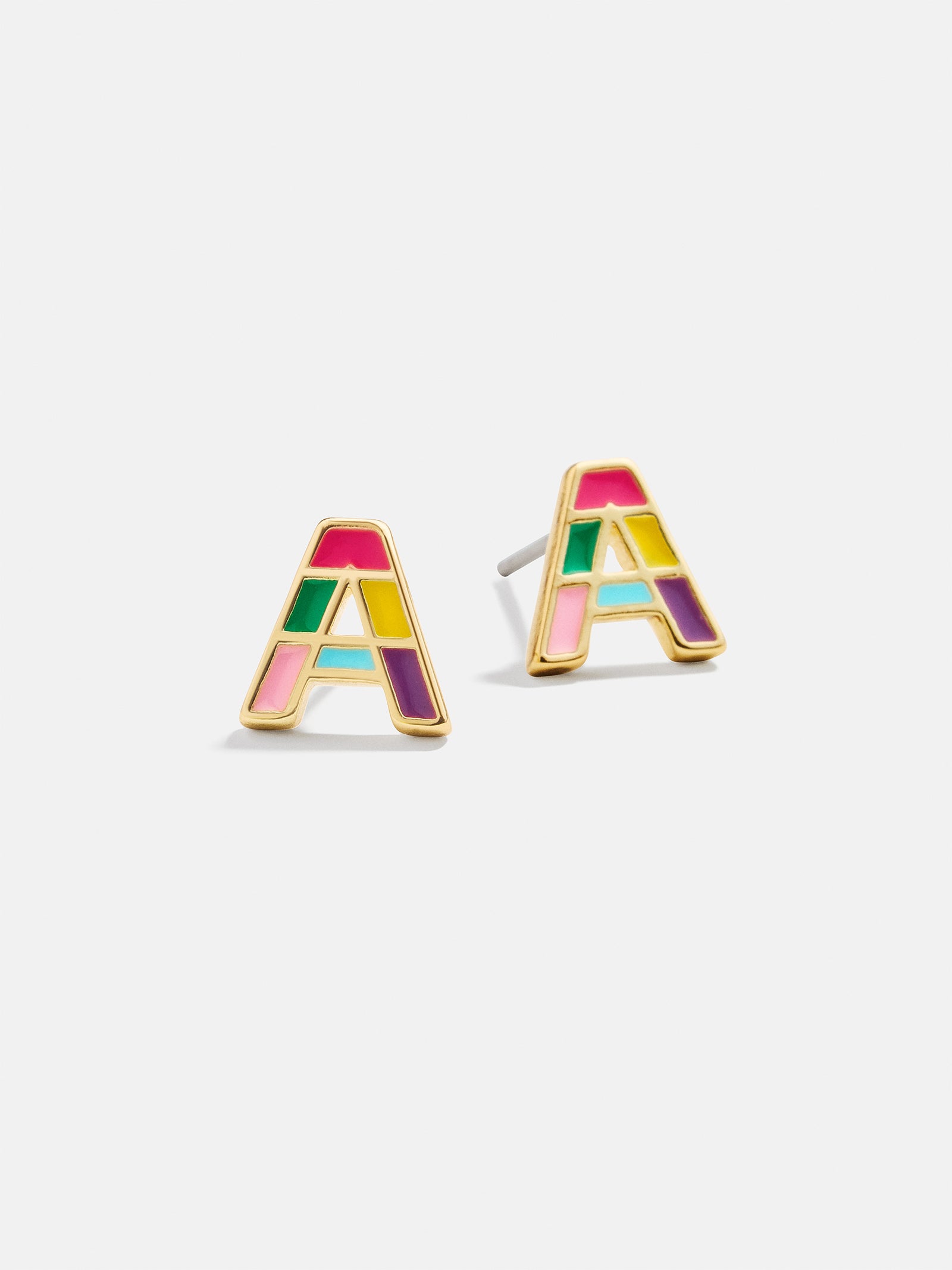 Kids' Rainbow Initial Earrings - Multi