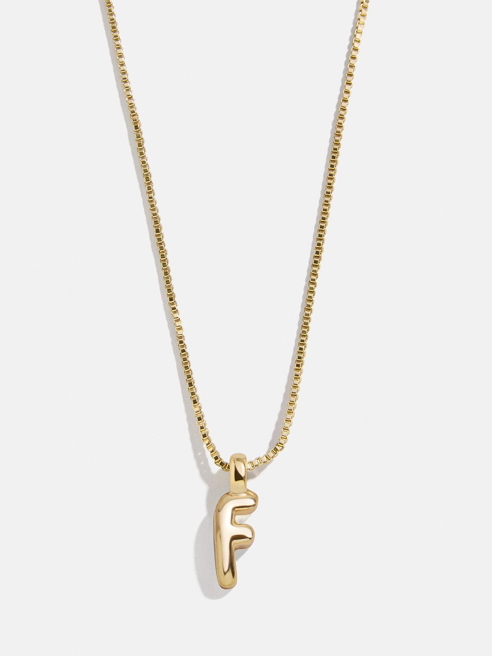 Gwen Mini Bubble Initial Necklace - Gold