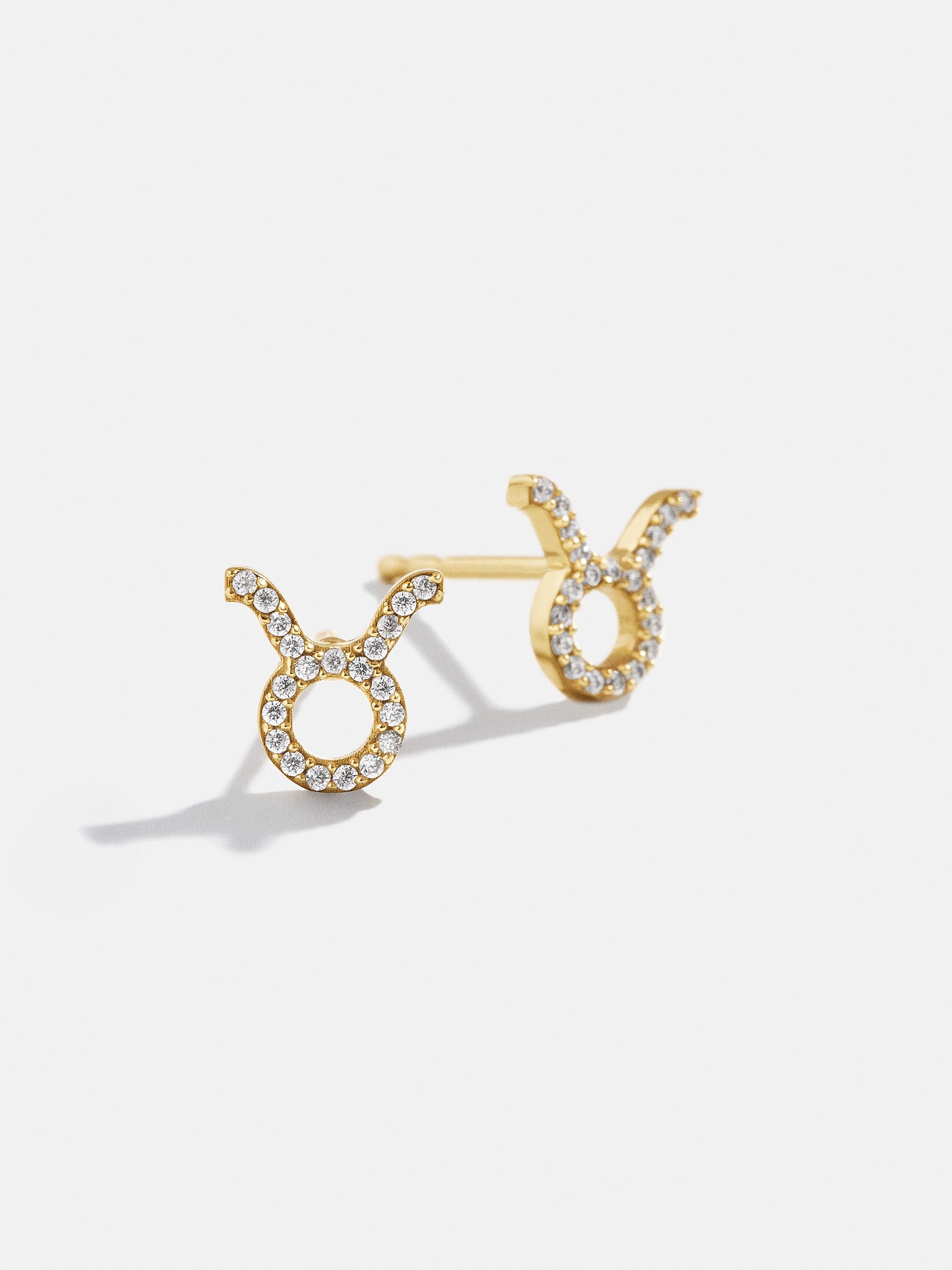 18K Gold Zodiac Earrings - Gold/Pavé