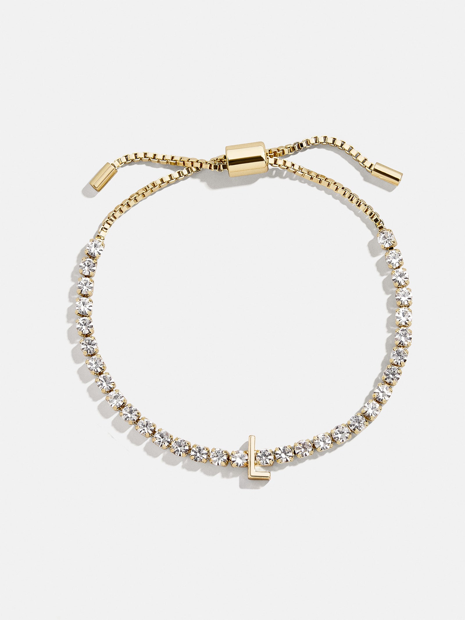 Lyanna Initial Tennis Bracelet - Gold/Pavé