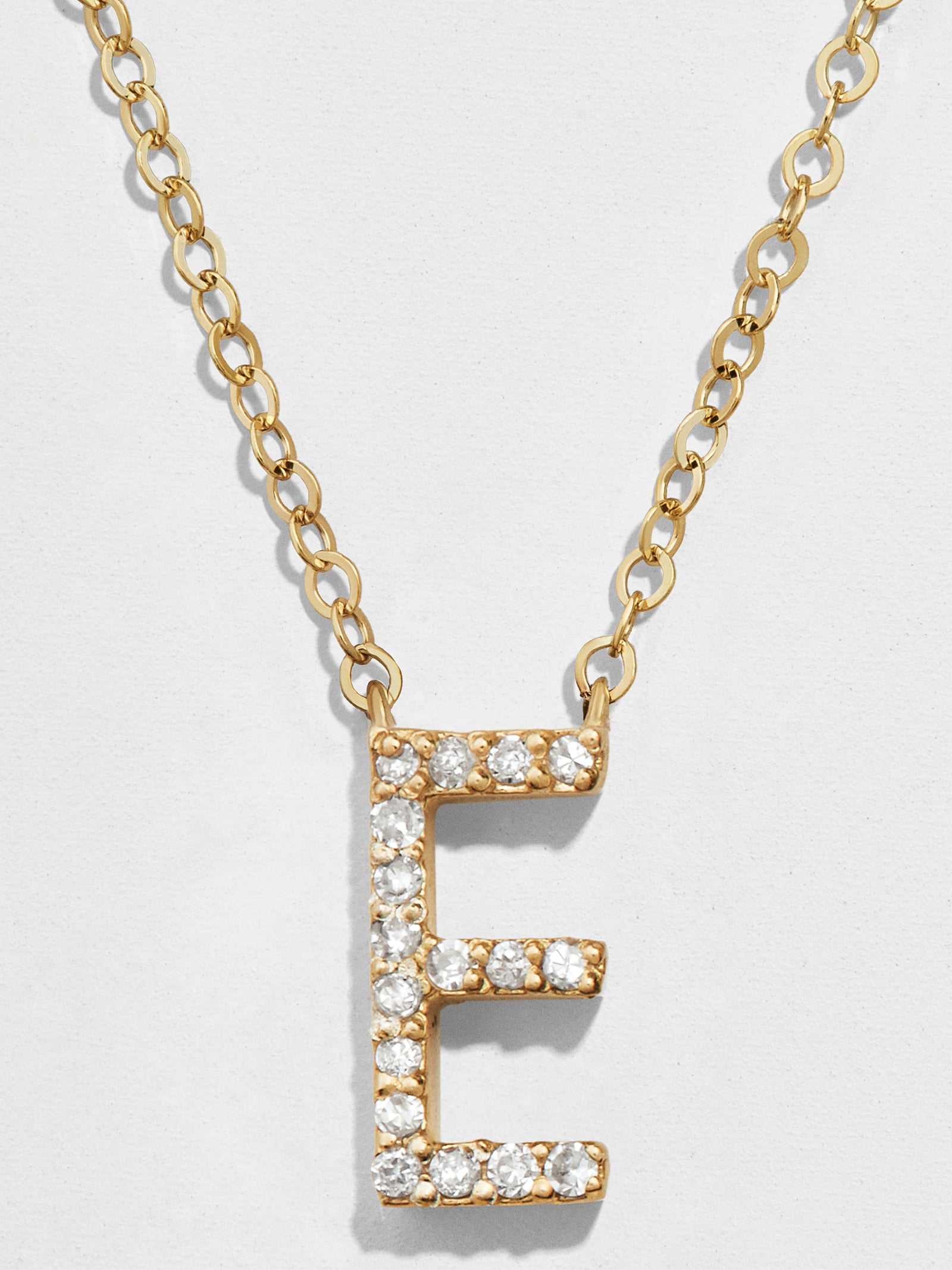 14K Gold Diamond Initial Necklace