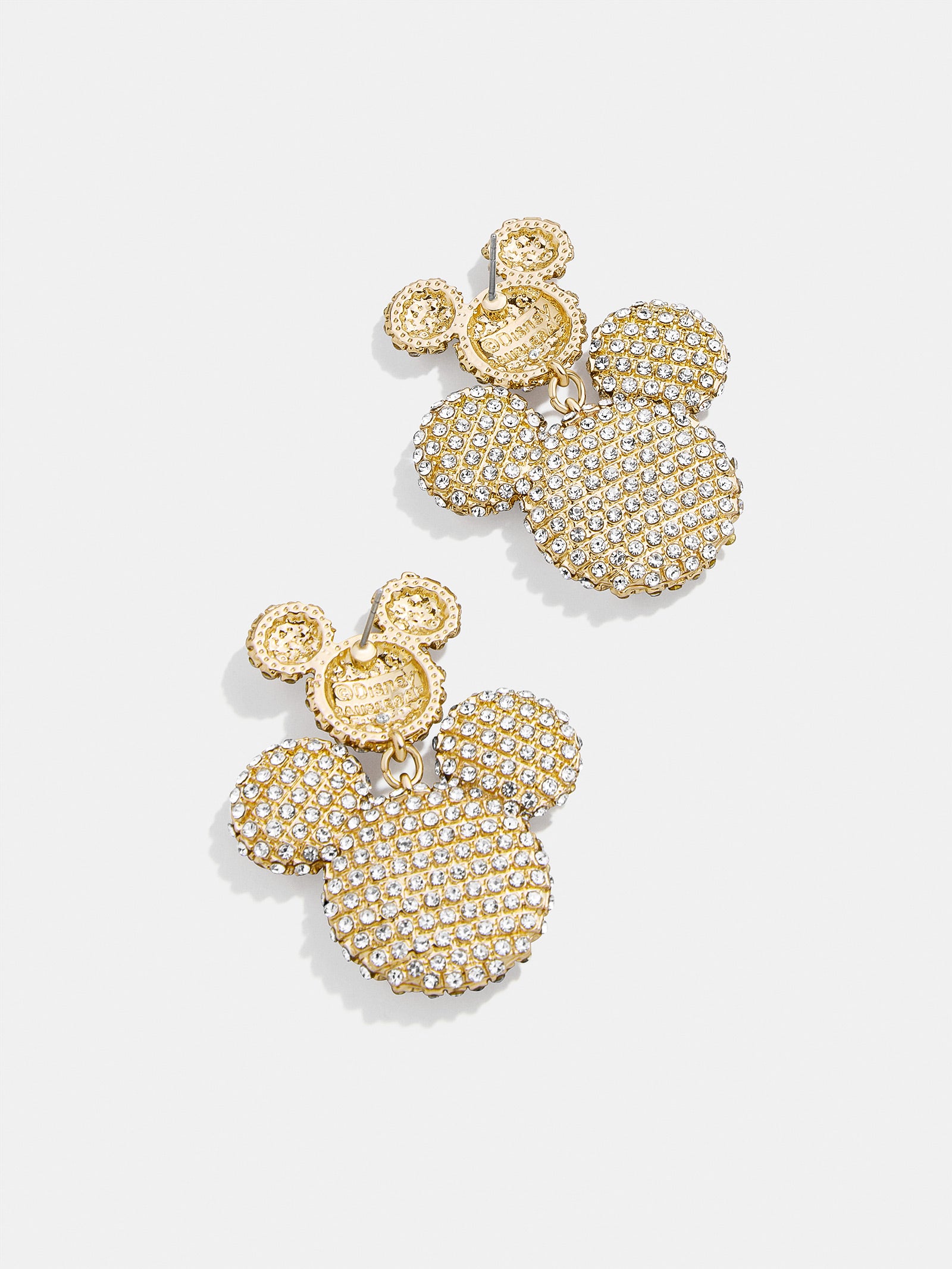 Disney Mickey Mouse Pavé Statement Earrings - Gold/Pavé