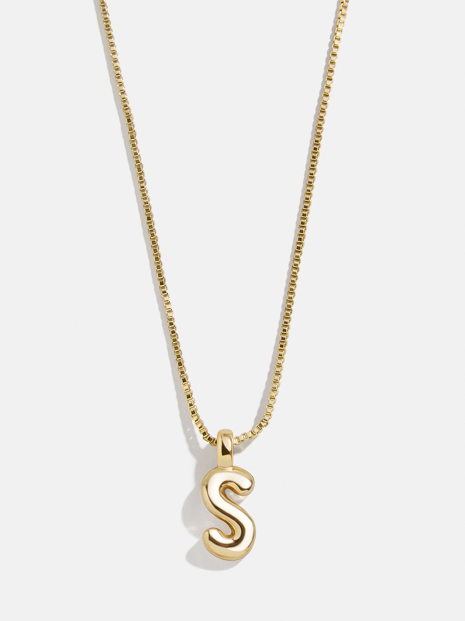 Gwen Mini Bubble Initial Necklace - Gold