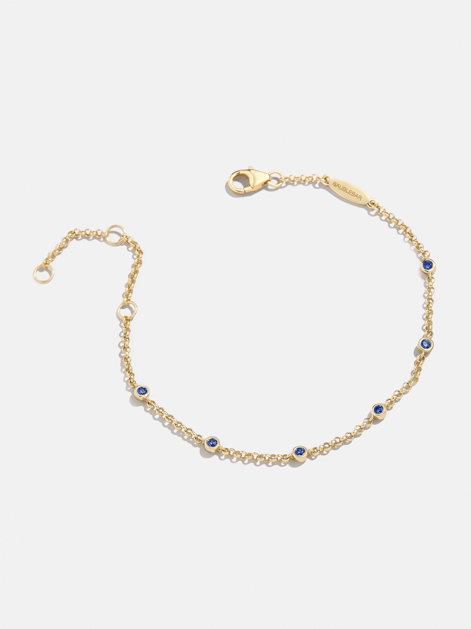 Yasmine 18K Birthstone Bracelet - Sapphire