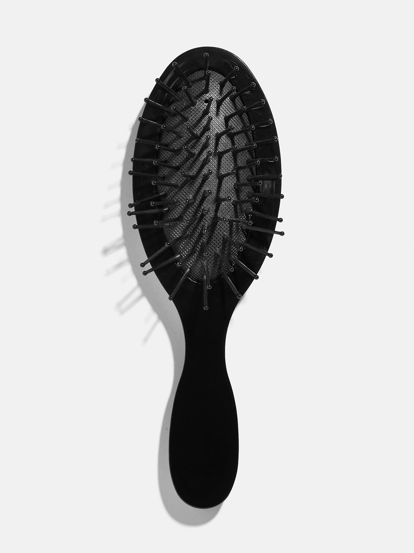 Block Font Mini Custom Hair Brush - Black/White