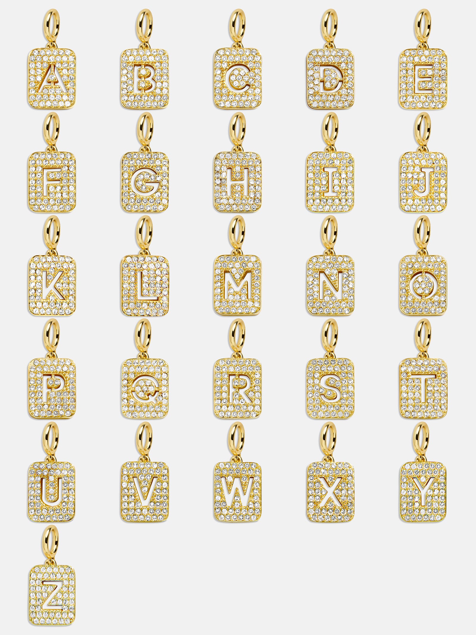 Block Pavé Initial Cluster Charm - W