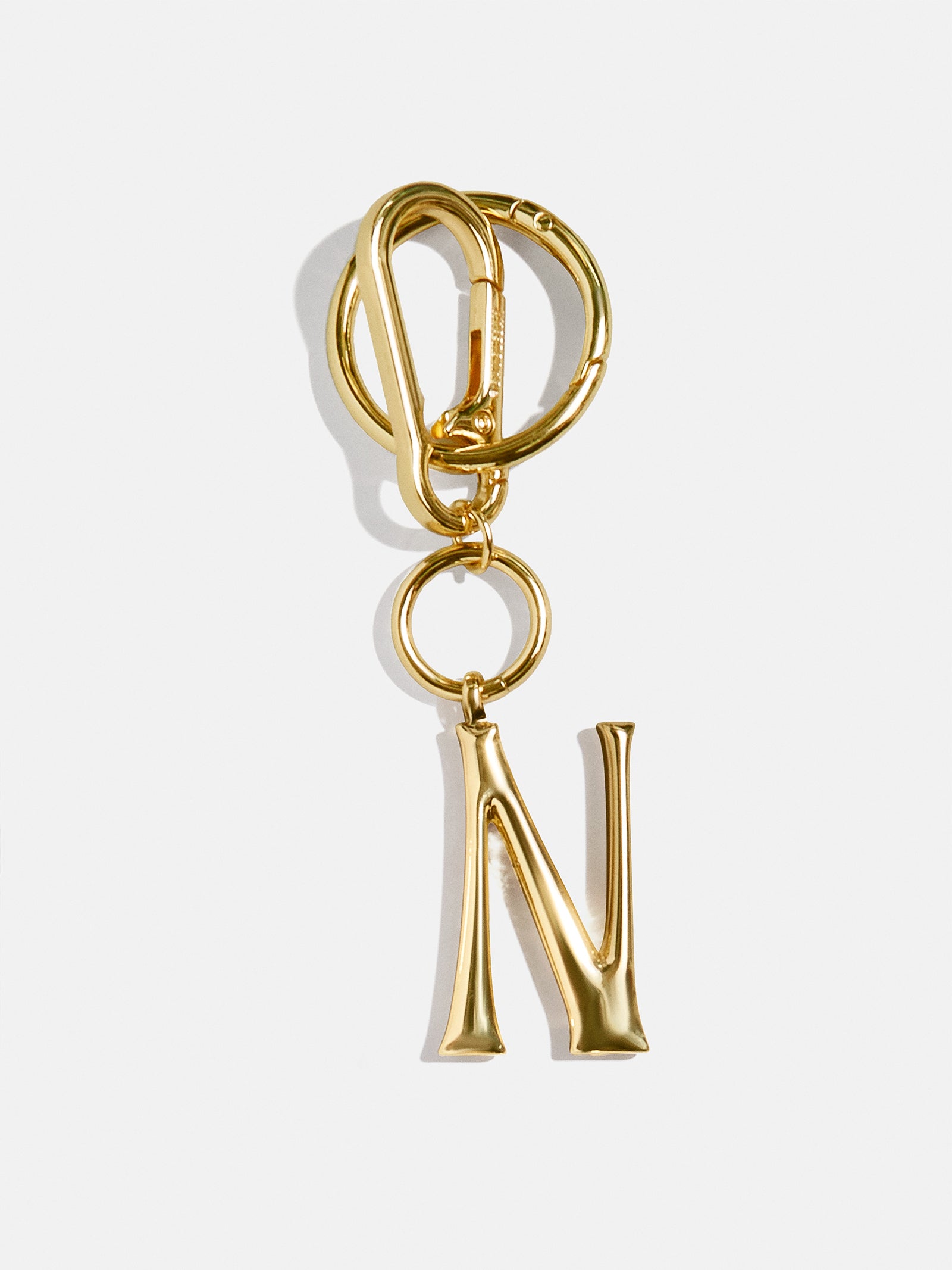 Initial Enamel Bag Charm - Gold