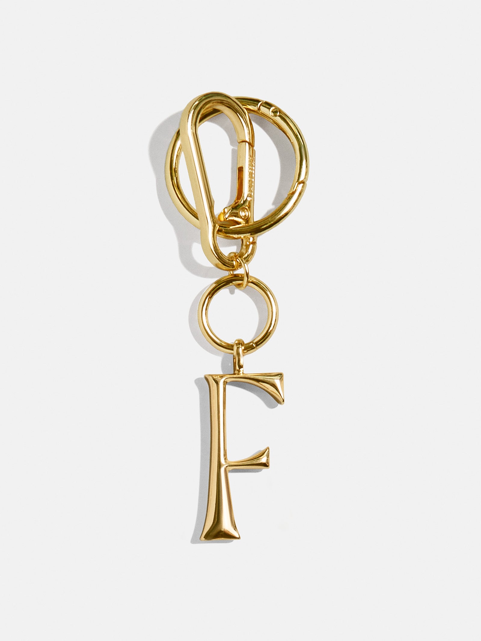 Initial Enamel Bag Charm - Gold