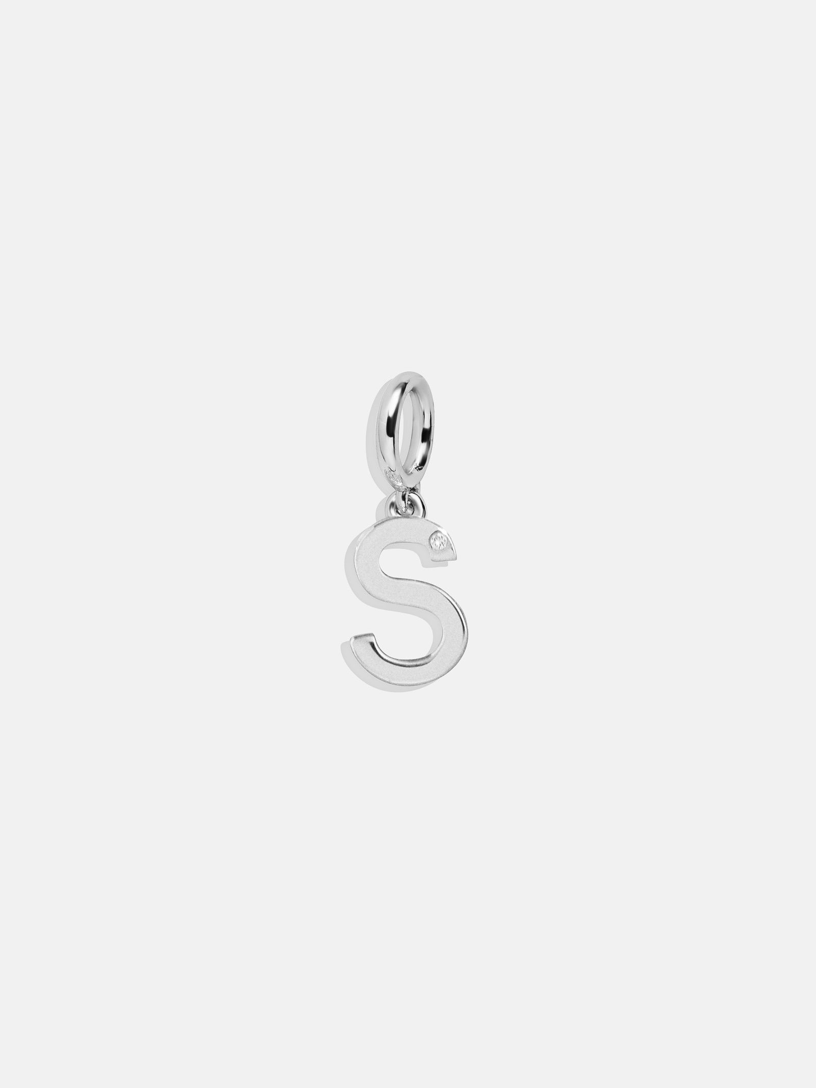 Classic Silver Initial Cluster Charm - S