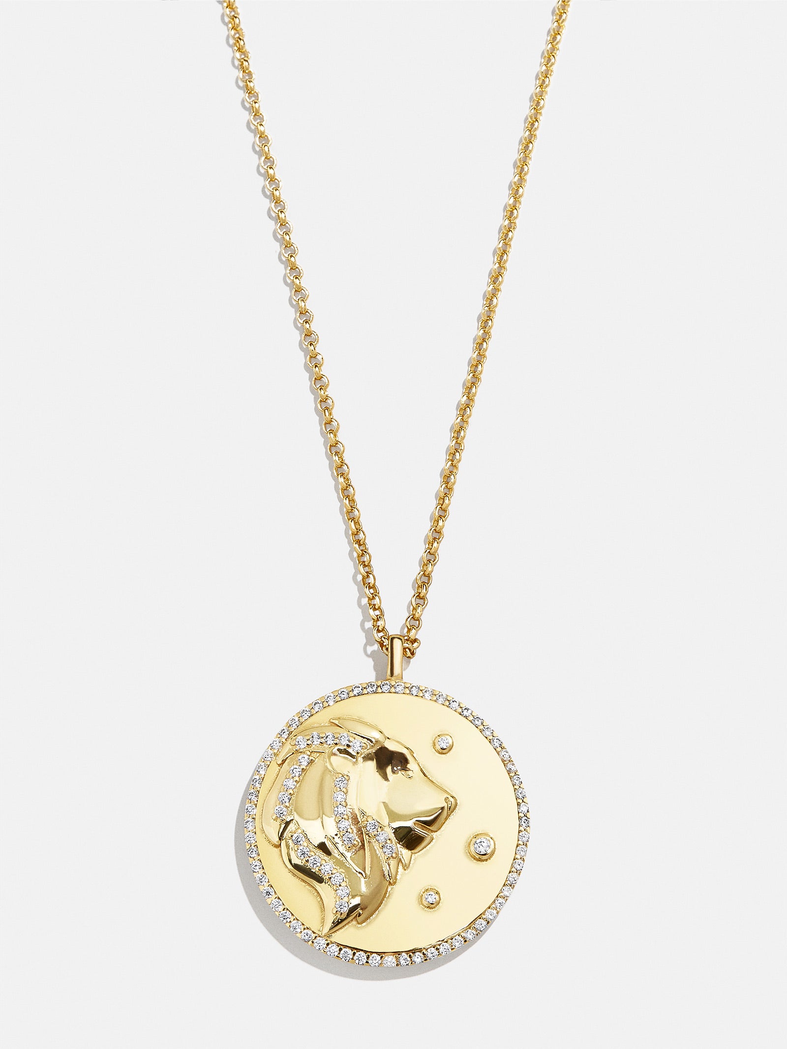 Zodiac 18K Gold Medallion Necklace