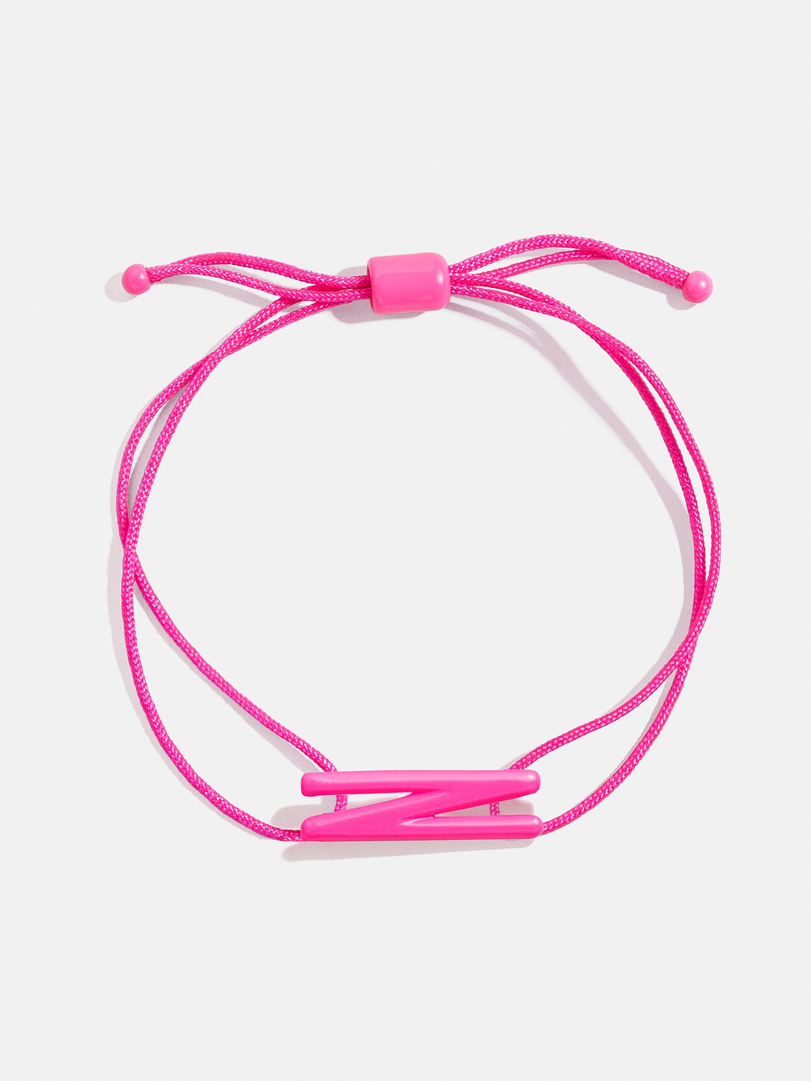 East West Initial Cord Bracelet - Hot Pink