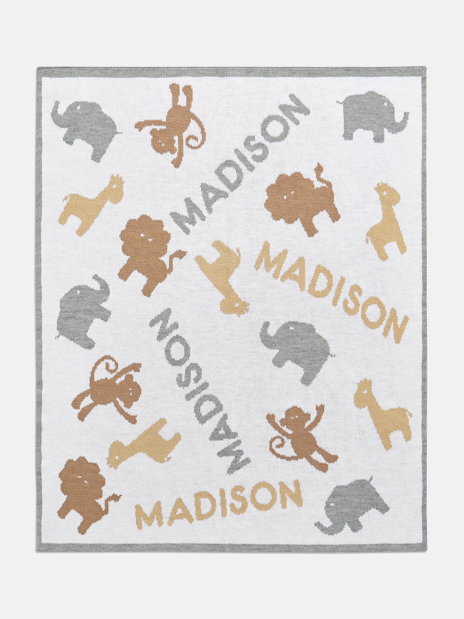 Wild Child Kids' Custom Blanket - Gray/Beige