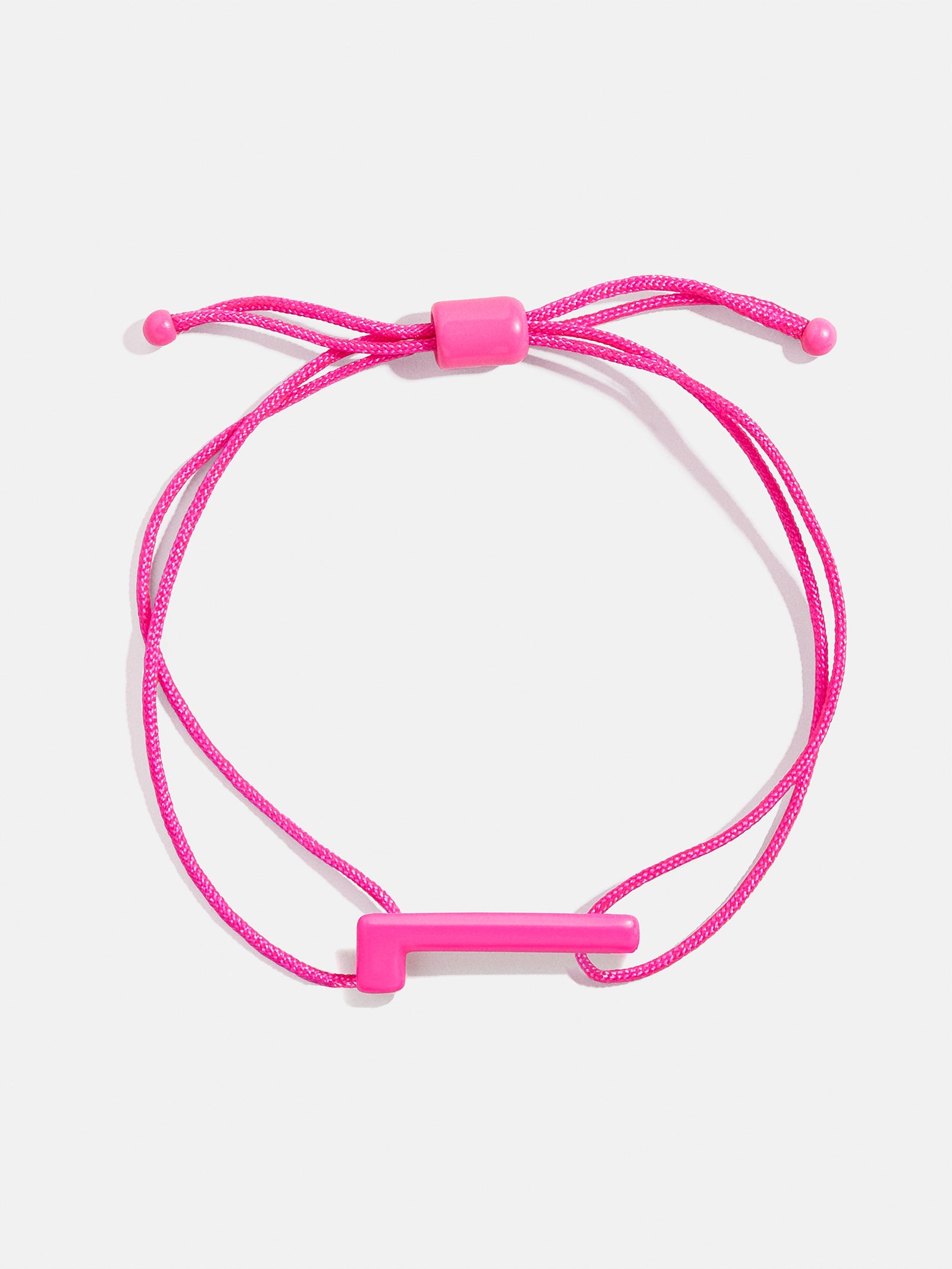 East West Initial Cord Bracelet - Hot Pink