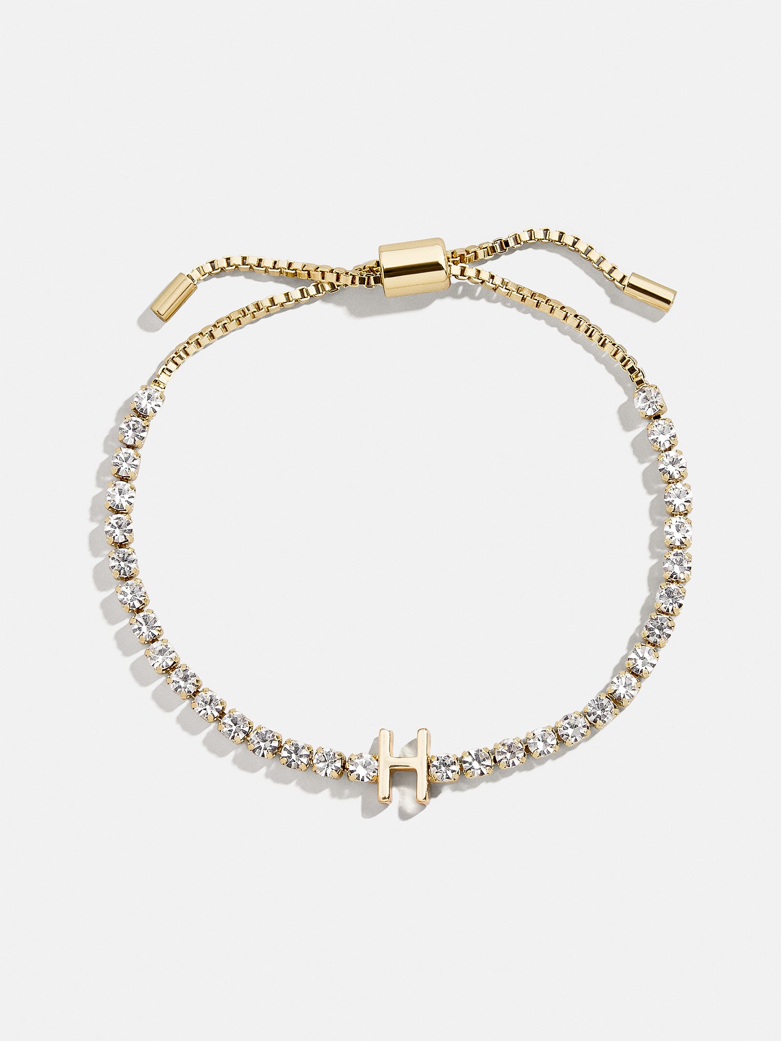 Lyanna Initial Tennis Bracelet - Gold/Pavé