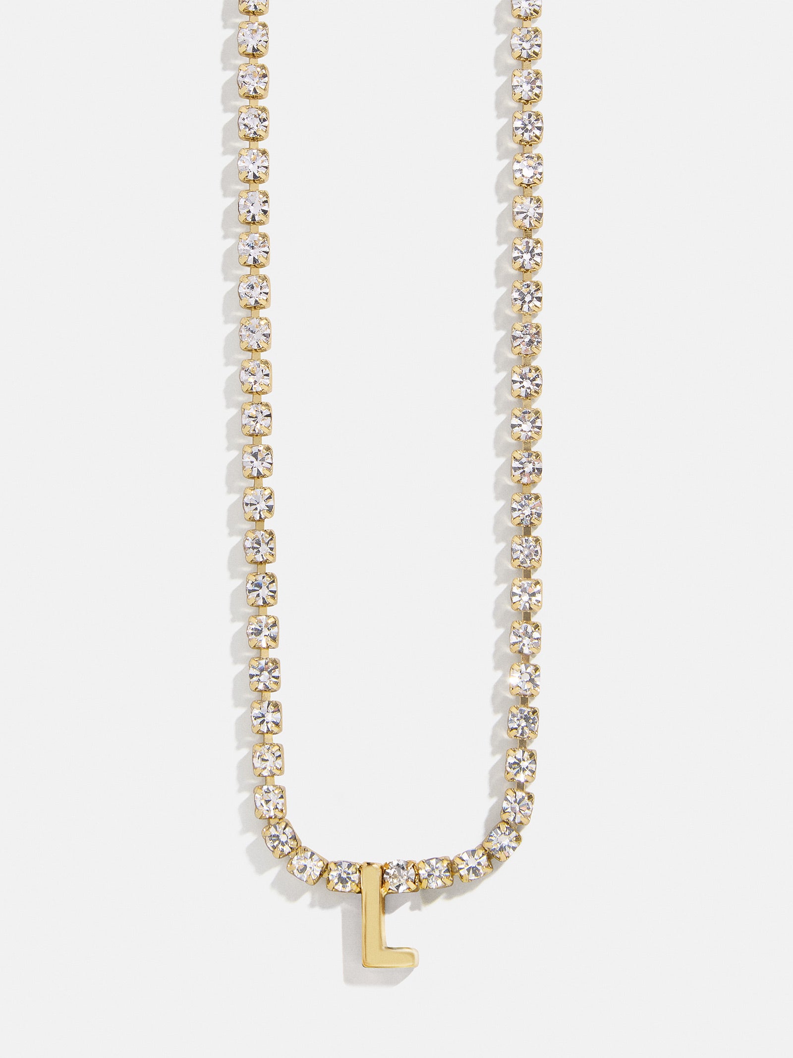 Ruth Initial Tennis Necklace - Gold/Pavé