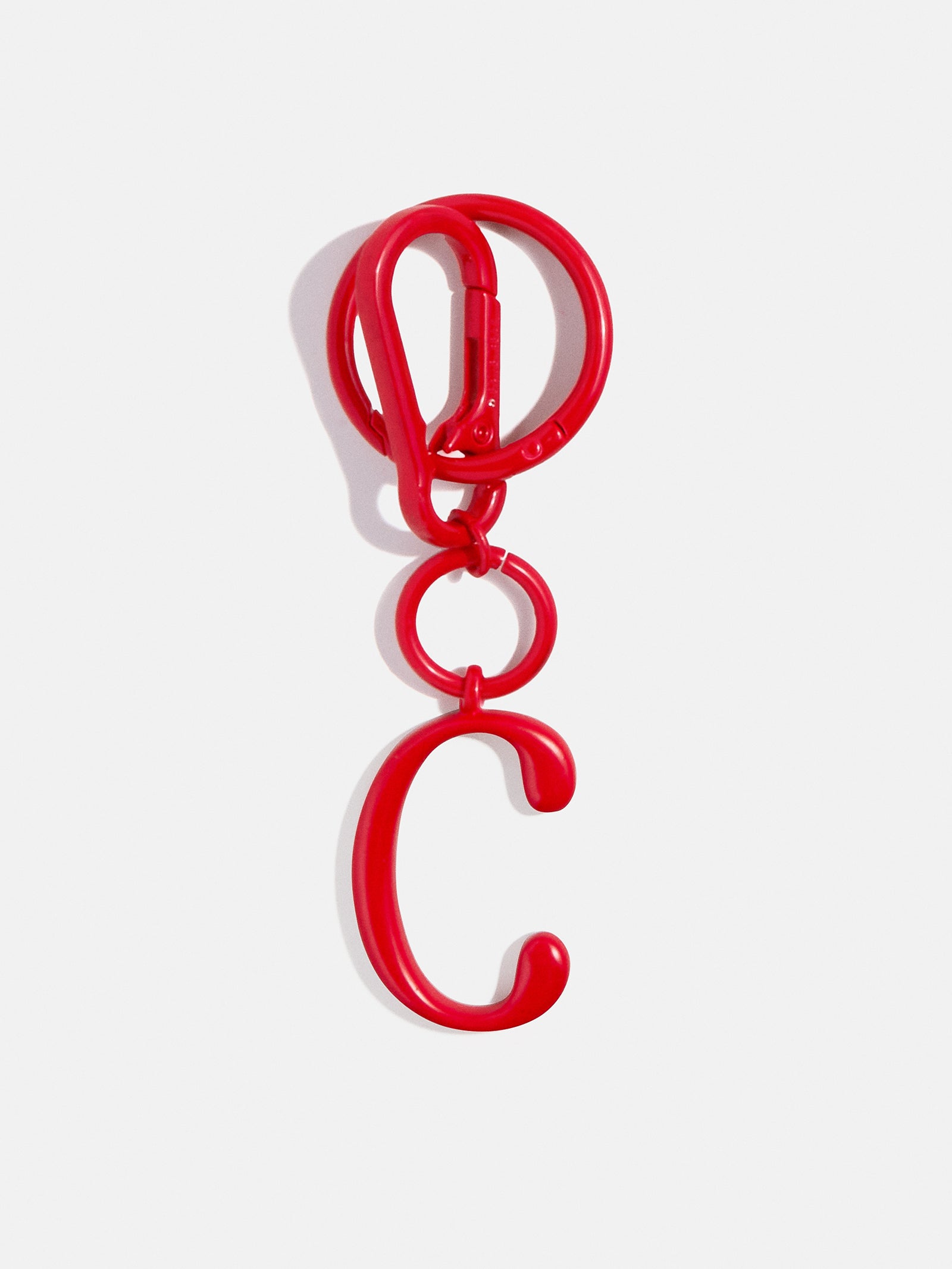 Initial Enamel Bag Charm - Red