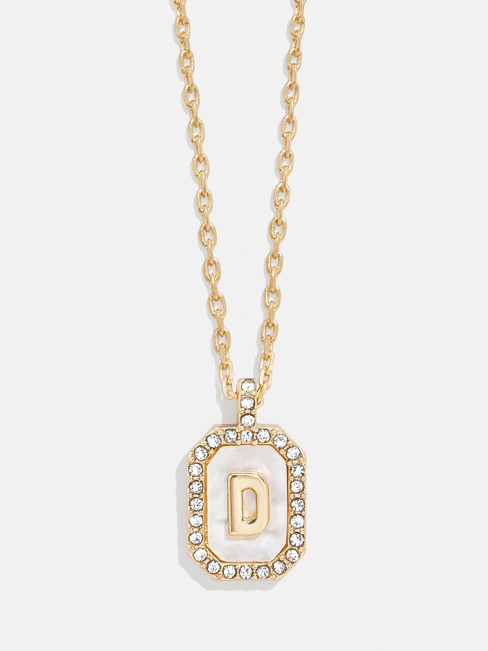 Gold & Mother of Pearl Initial Necklace - Mother Of Pearl