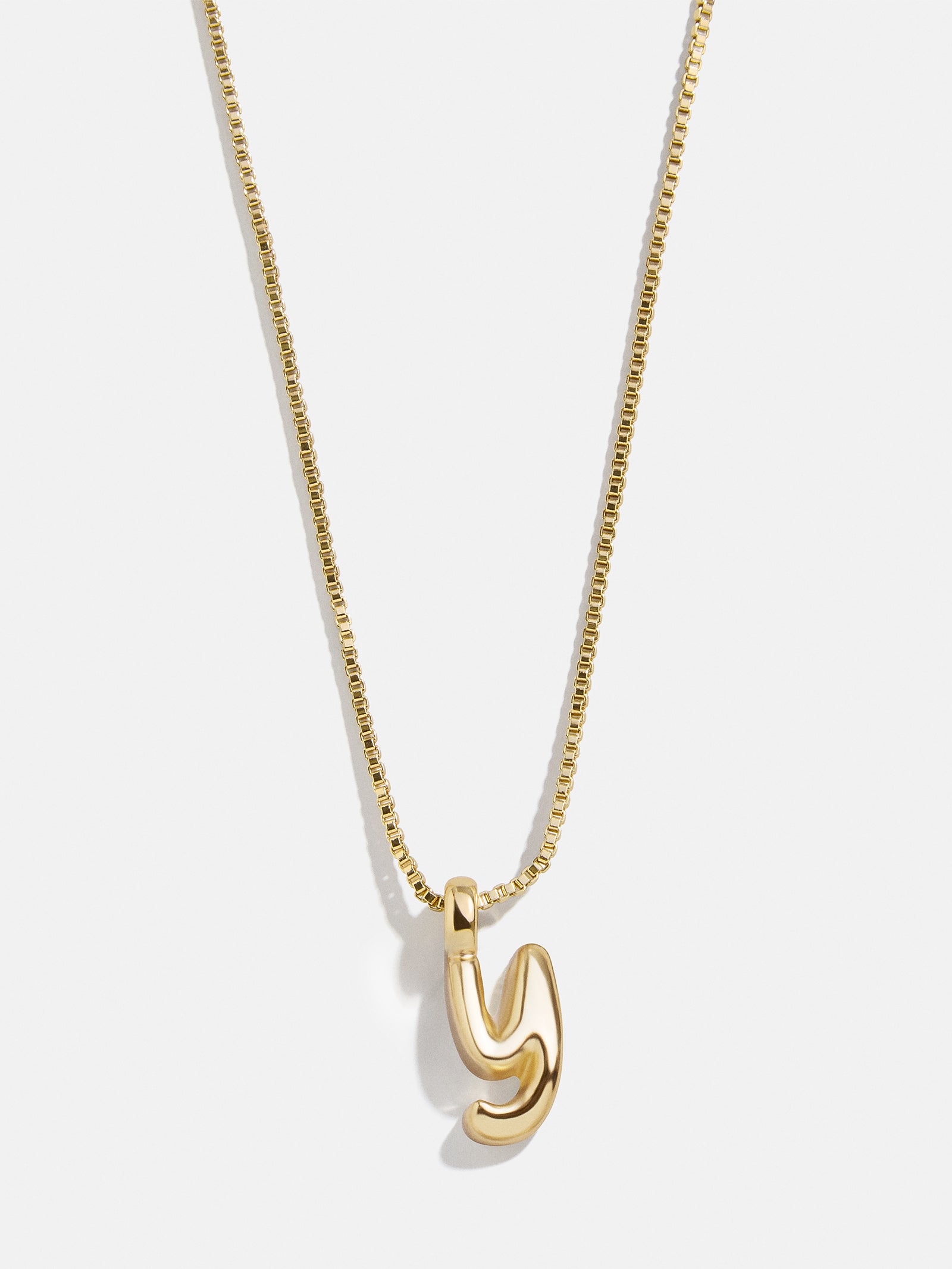 Gwen Mini Bubble Initial Necklace - Gold