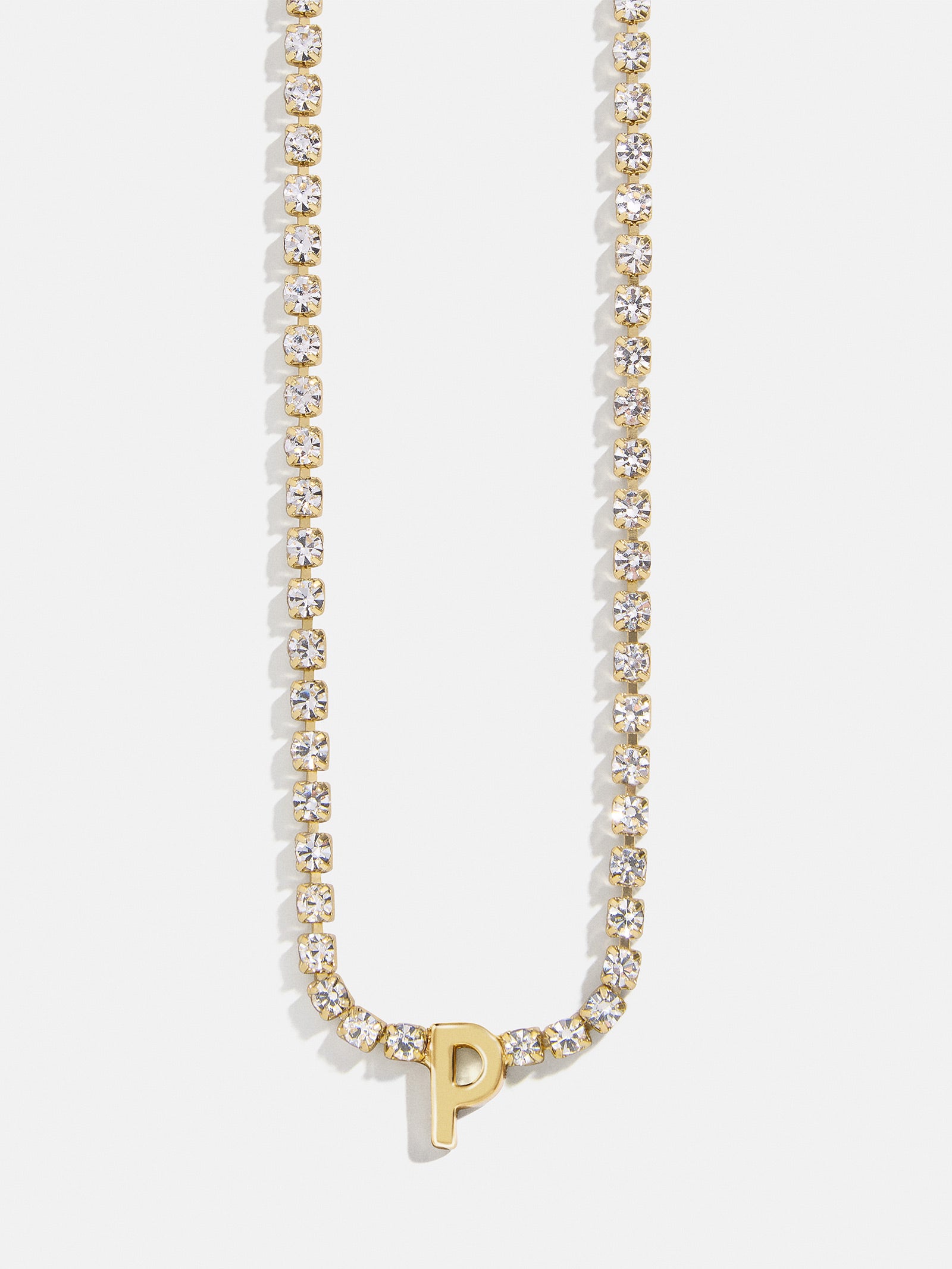 Ruth Initial Tennis Necklace - Gold/Pavé