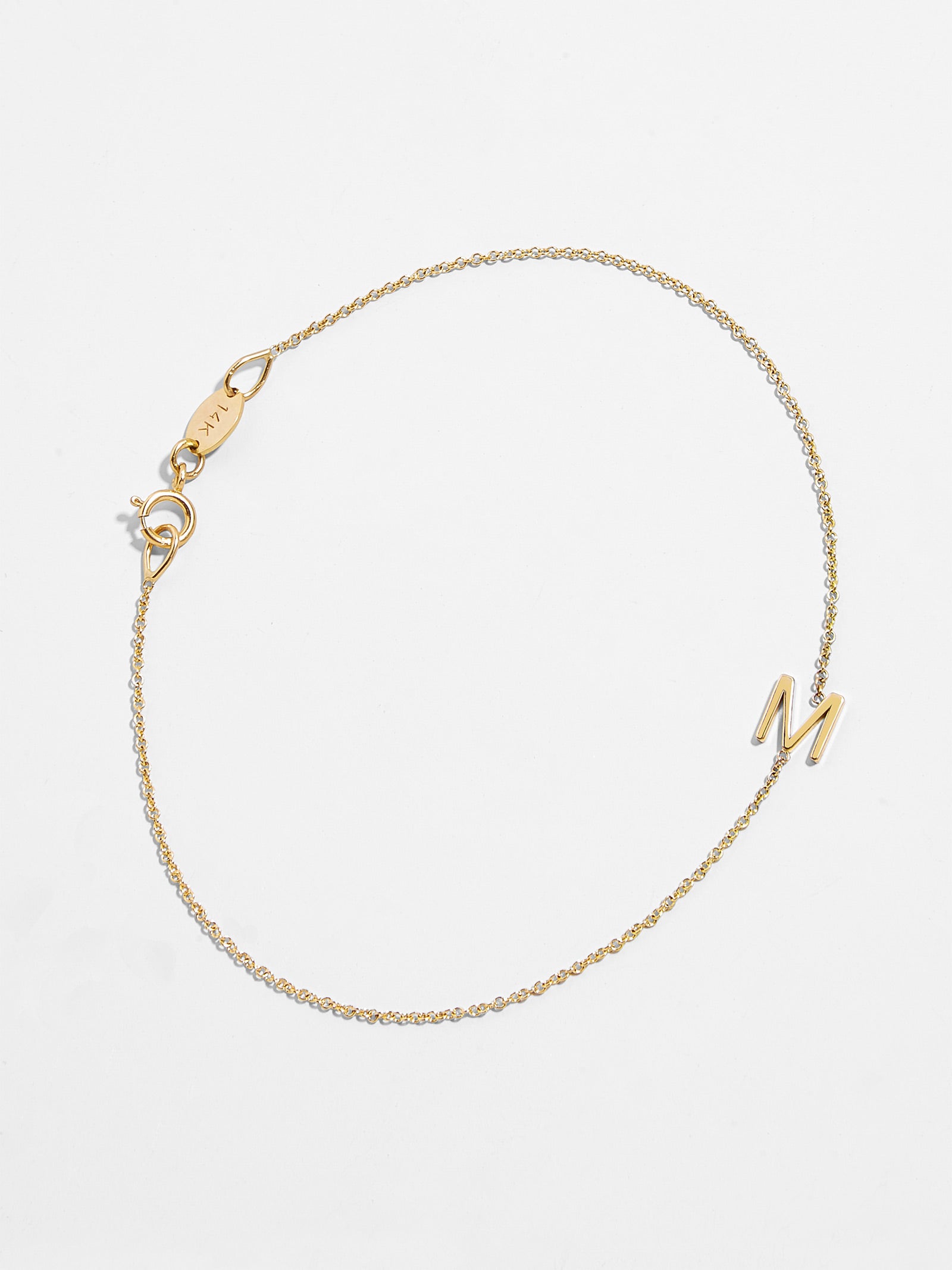 Maya Brenner Mini Letter Bracelet - Gold