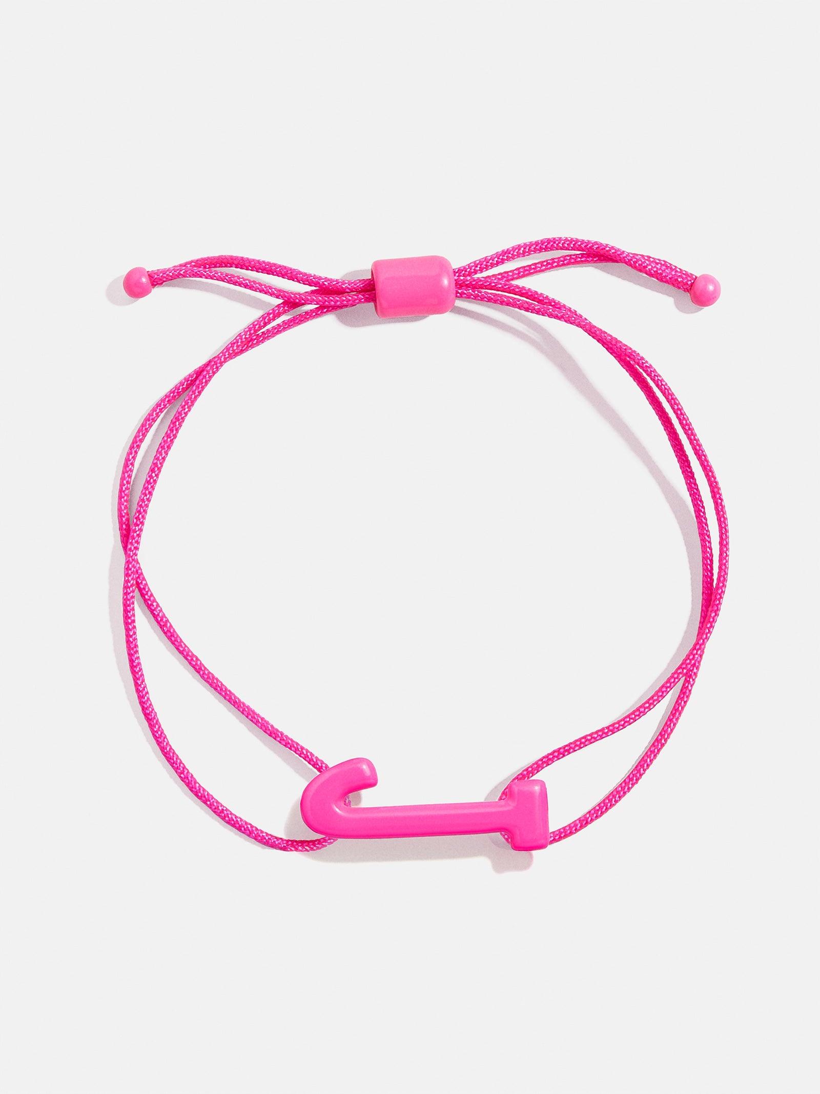 East West Initial Cord Bracelet - Hot Pink