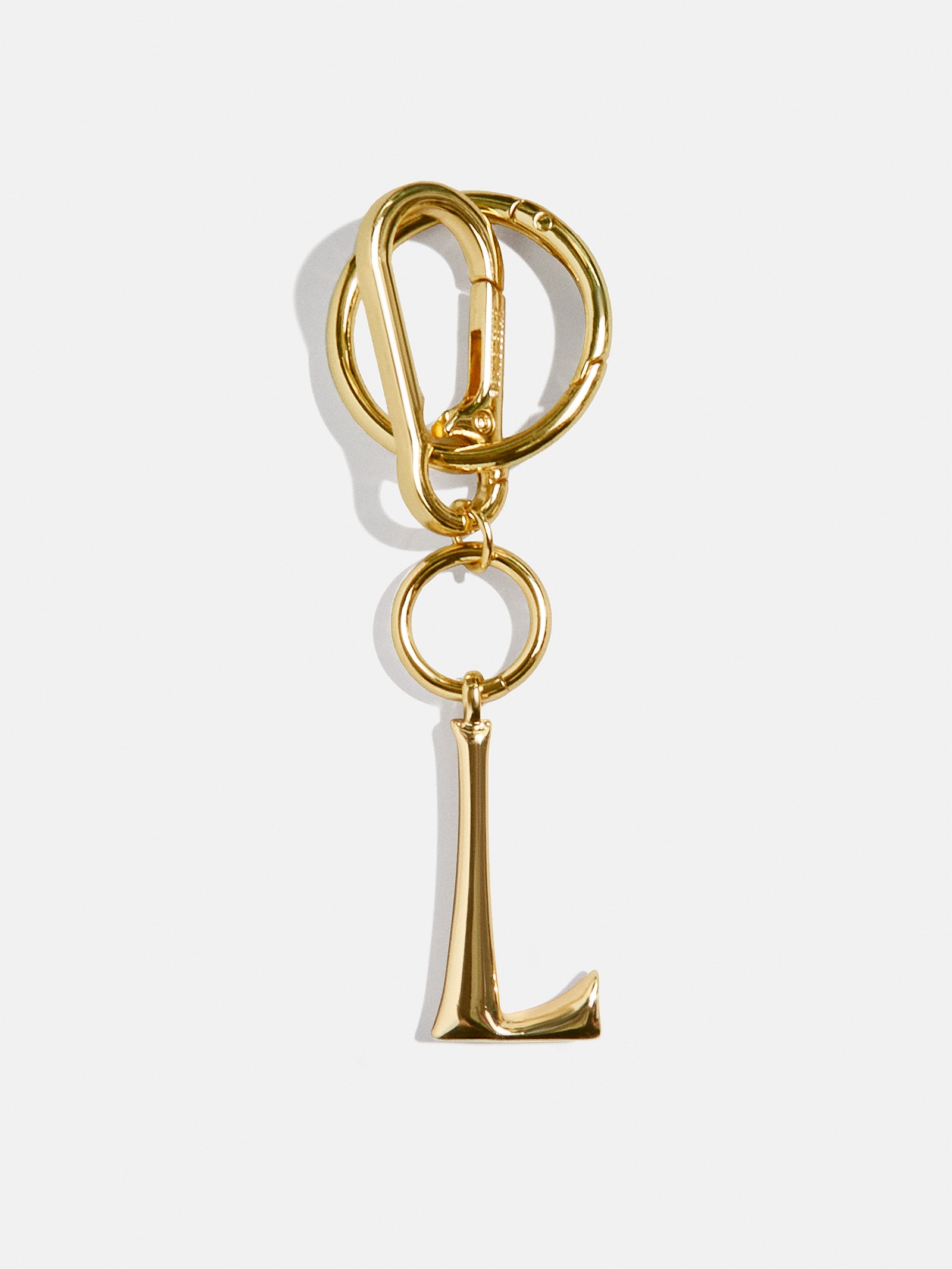 Initial Enamel Bag Charm - Gold