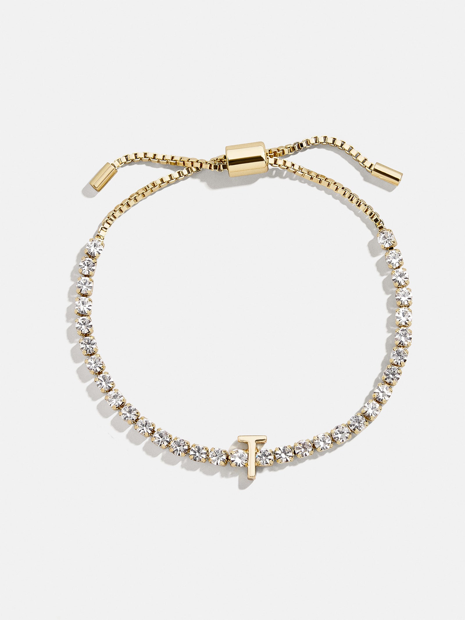 Lyanna Initial Tennis Bracelet - Gold/Pavé