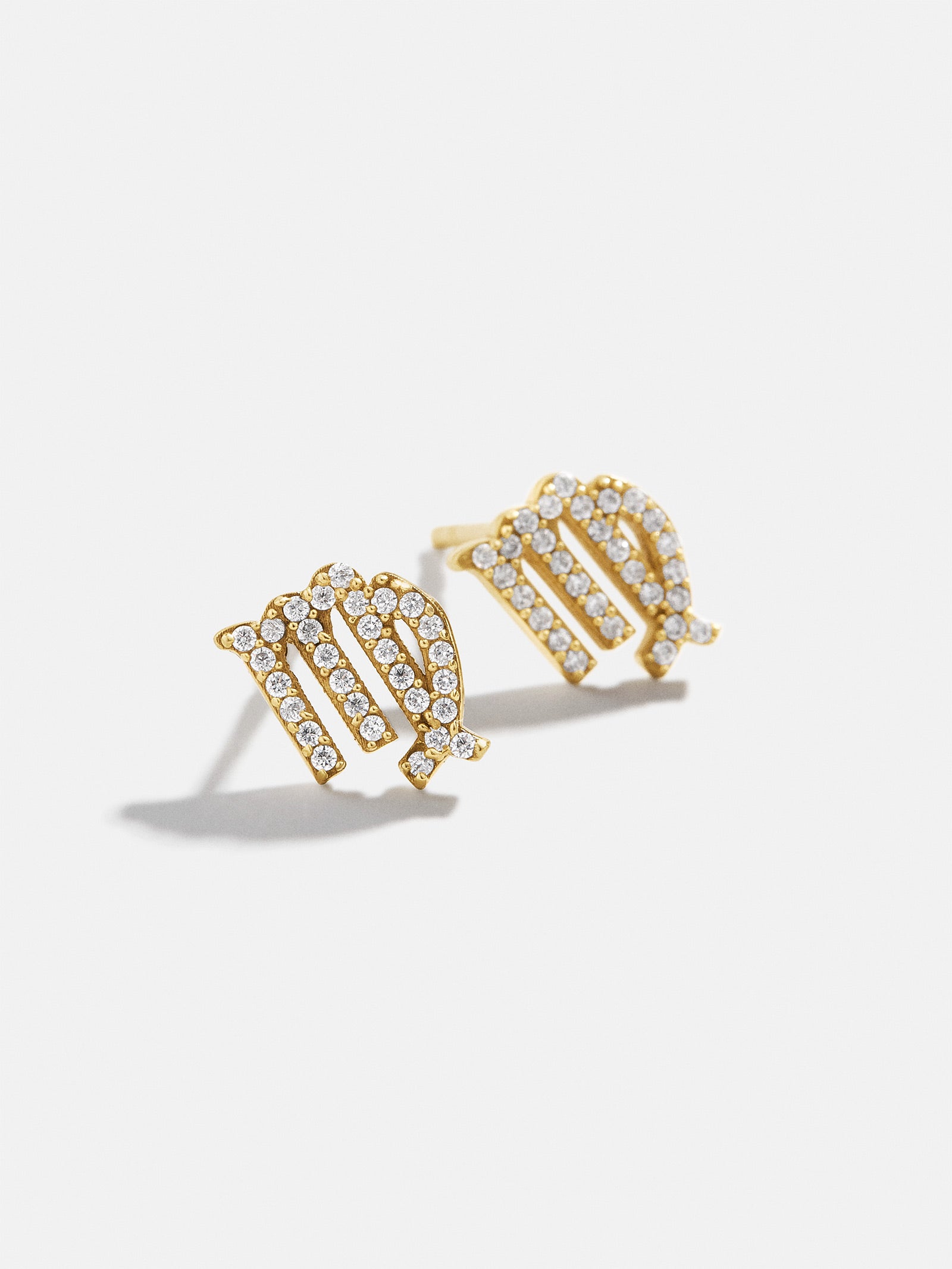 18K Gold Zodiac Earrings - Gold/Pavé